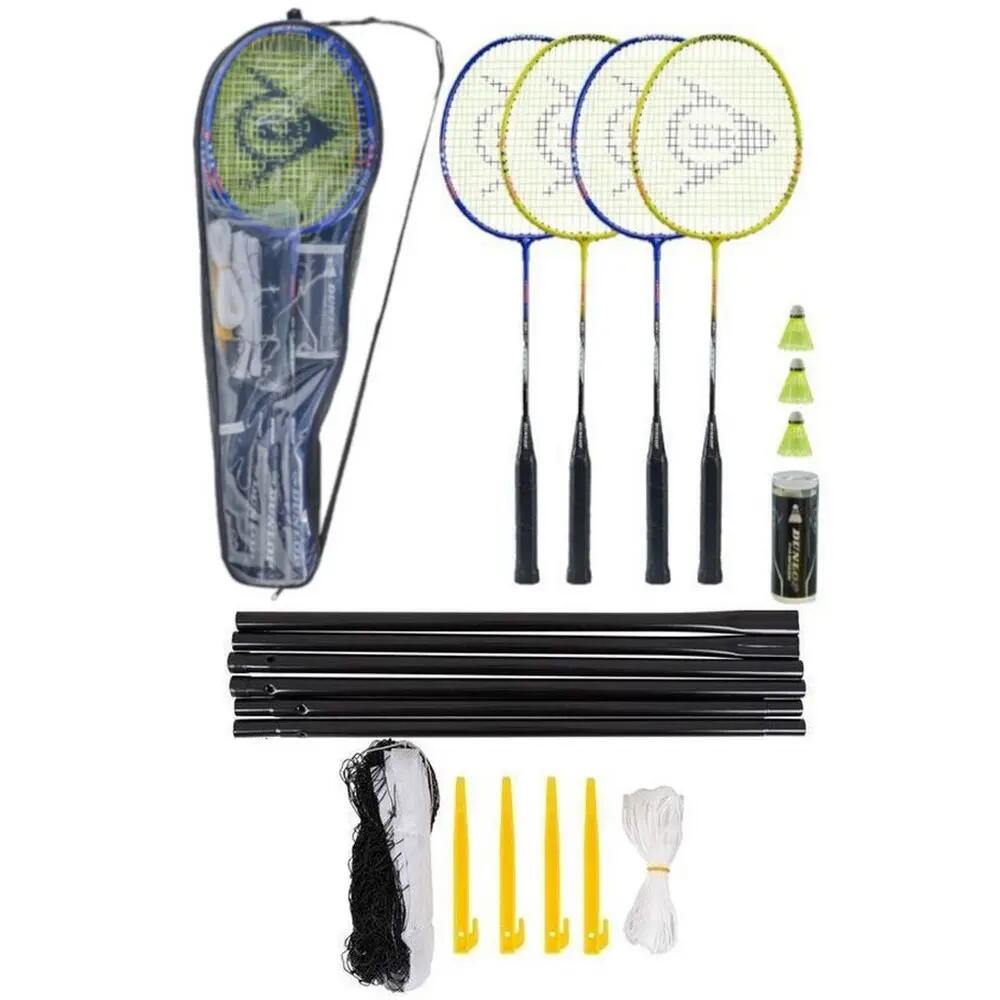 Nitro 4 badmintonset (Geel/Blauw) Einheitsgröße 6/6