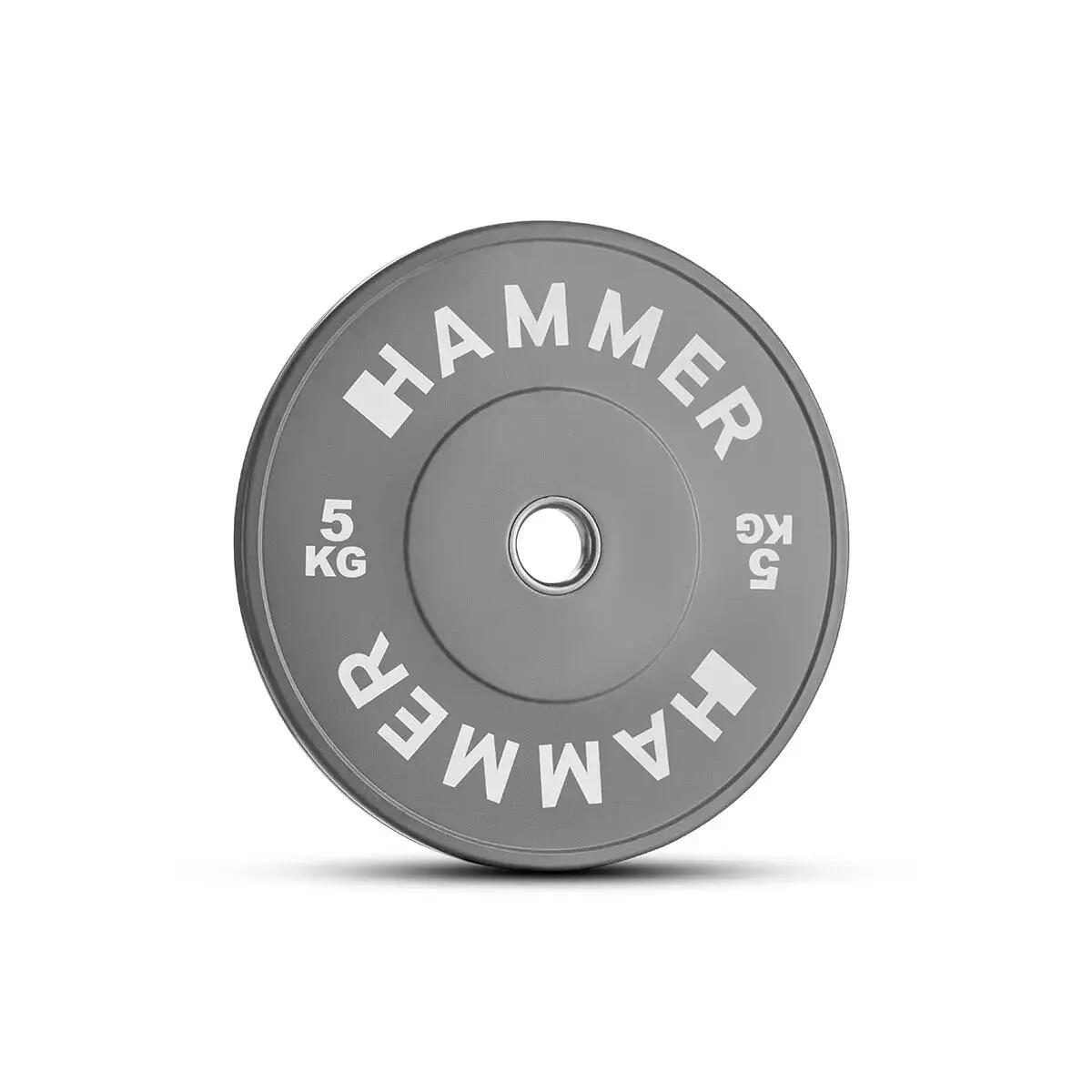 Disco olímpico comp amortiguado 1x5 kg diámetro 50 mm Hammer 13/13