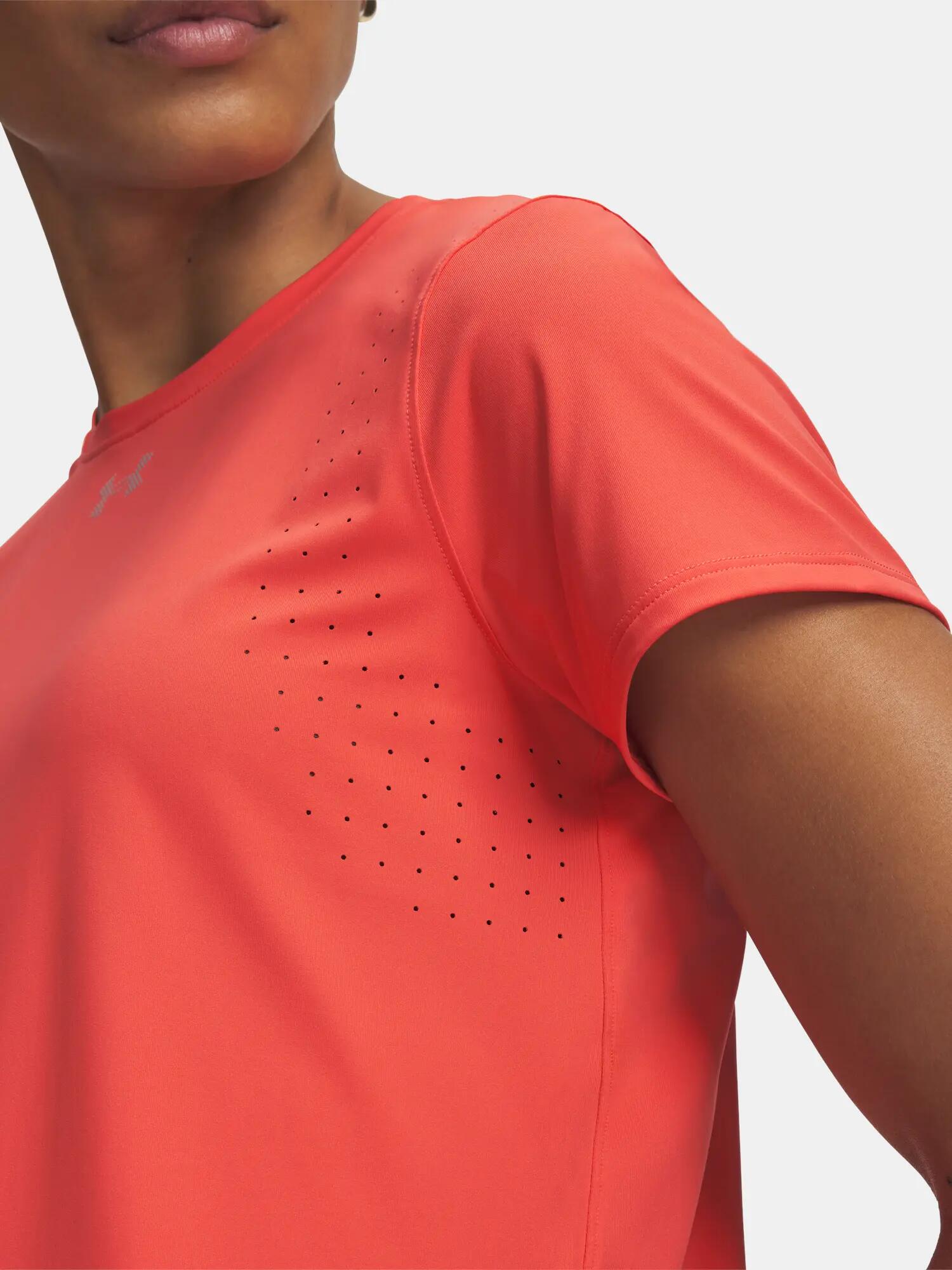 Camiseta Under Armour Velociti Pro naranja para mujer 3/3