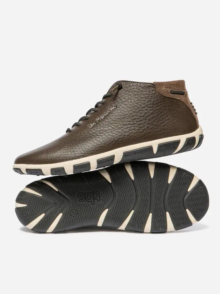 Tennis - femme - hautes, lacets élastiques - jesmini - marron 4/5
