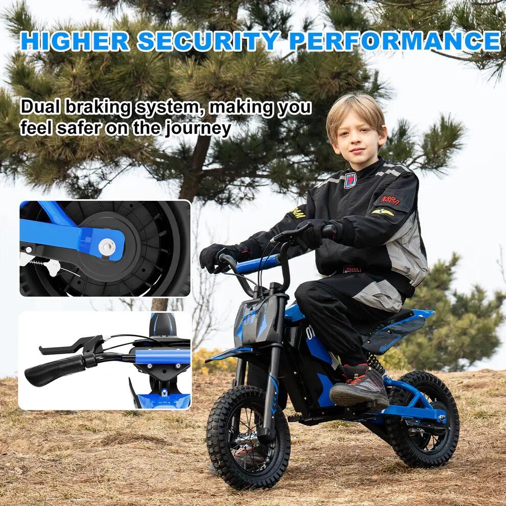Moto elétrica criança EV12M-12 polegadas-Suspensão-Freio a tambor-18km autonomia 7/9
