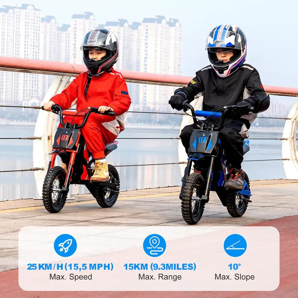 Moto elétrica criança EV12M-12 polegadas-Suspensão-Freio a tambor-18km autonomia 5/9
