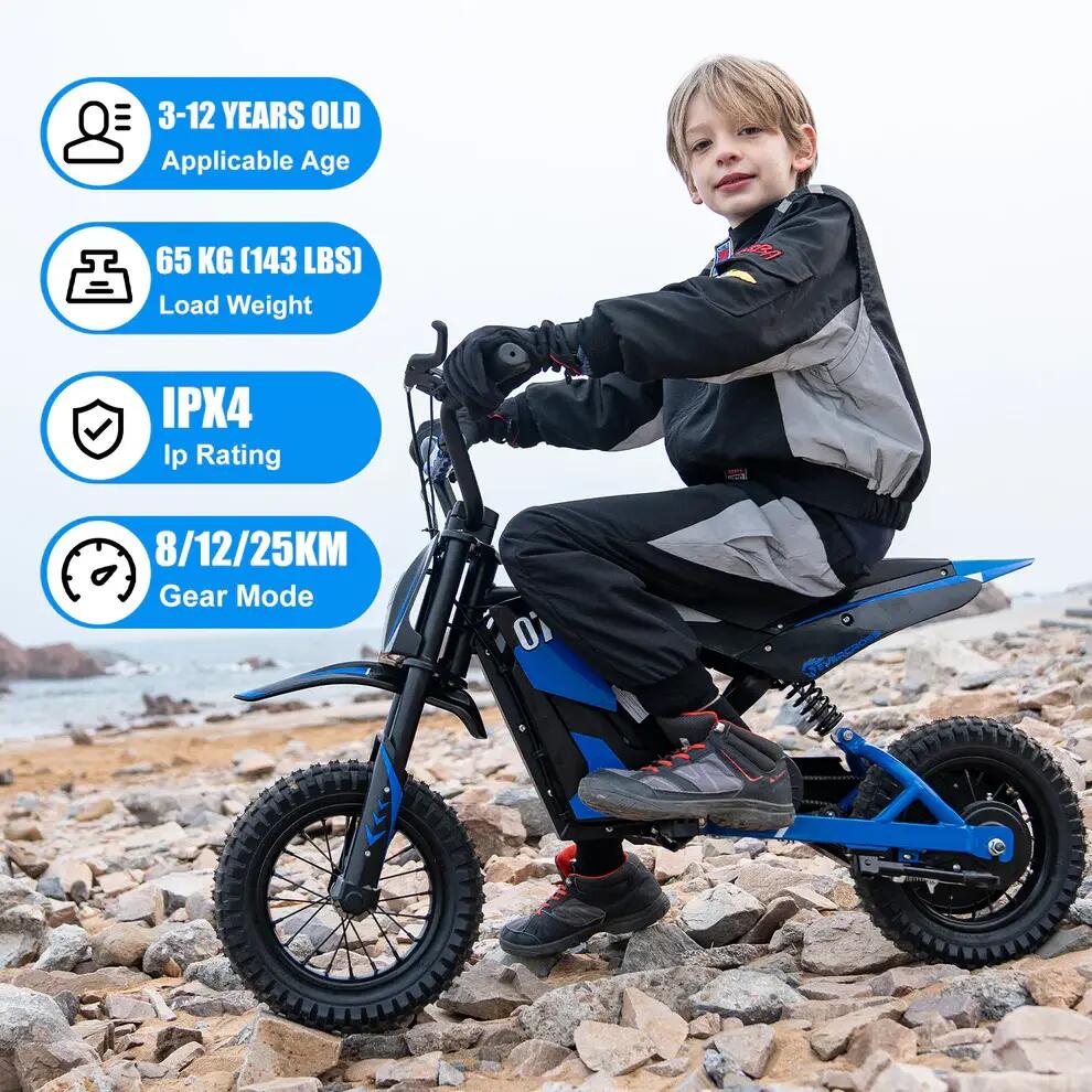 Moto elétrica criança EV12M-12 polegadas-Suspensão-Freio a tambor-18km autonomia 4/9