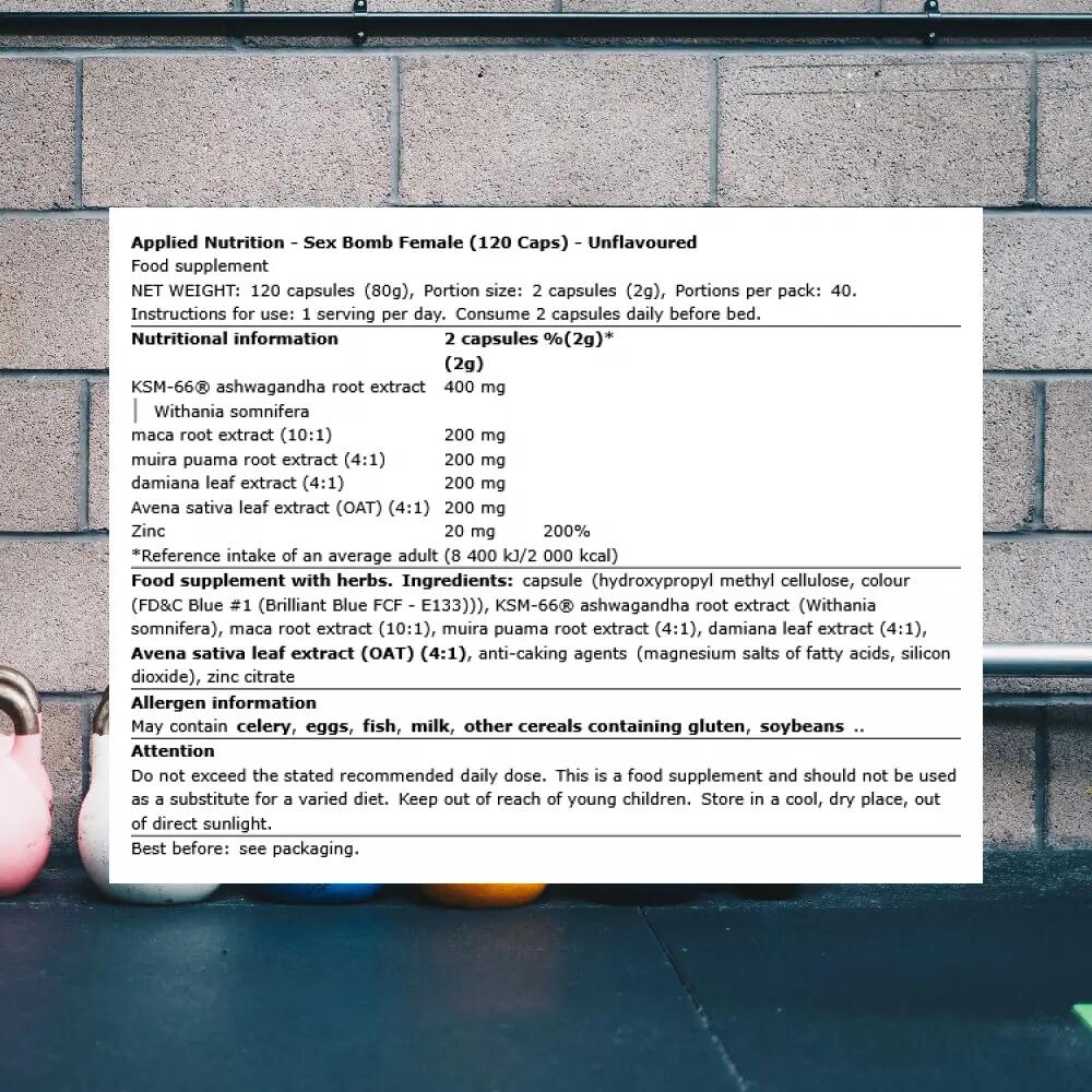 Applied Nutrition Sex Bomb Female (120 Caps) Unflavoured 3/3