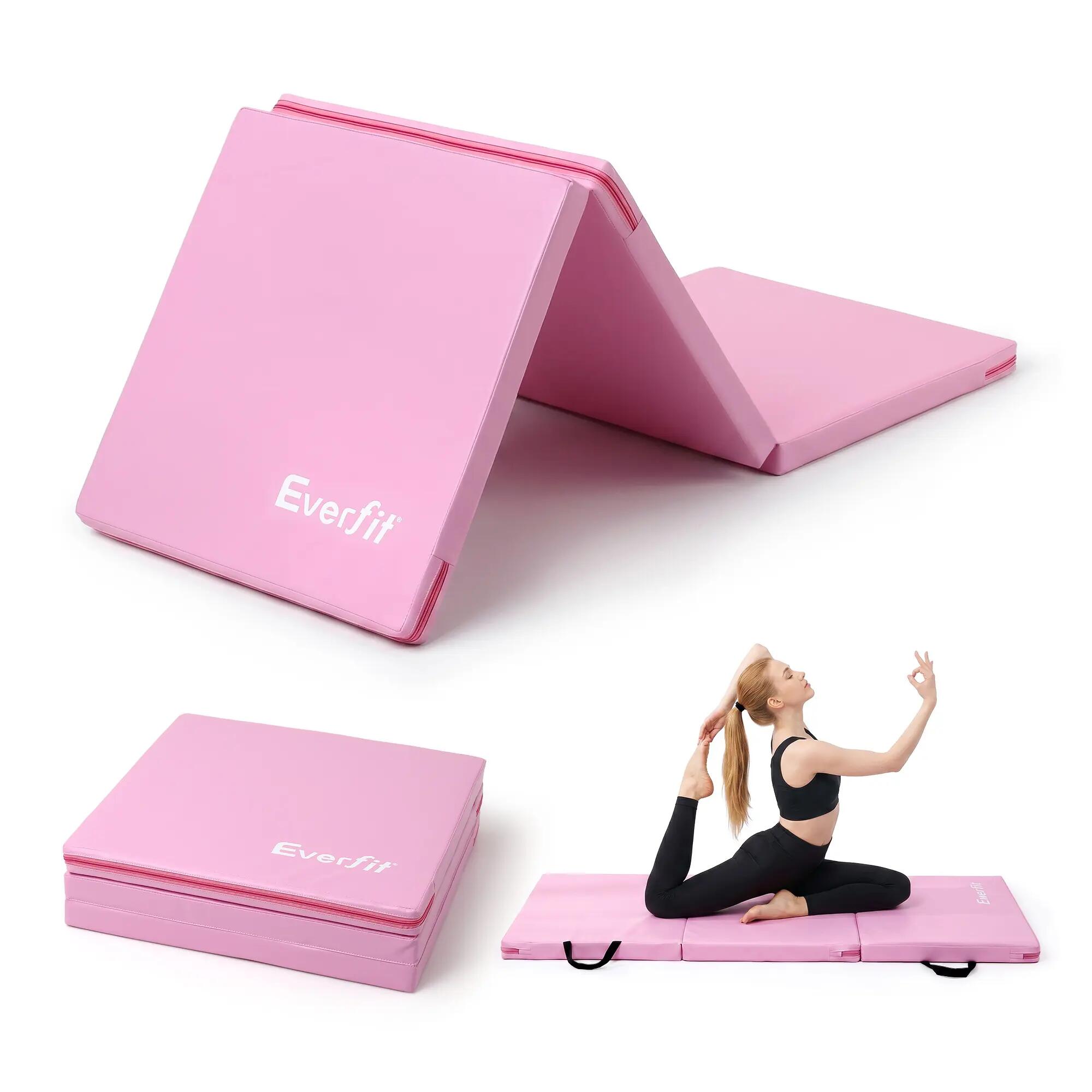 Everfit 180x60cm Gymnastics Mats Folding Exercise Floor Mat Portable 3 Fold Tumb
