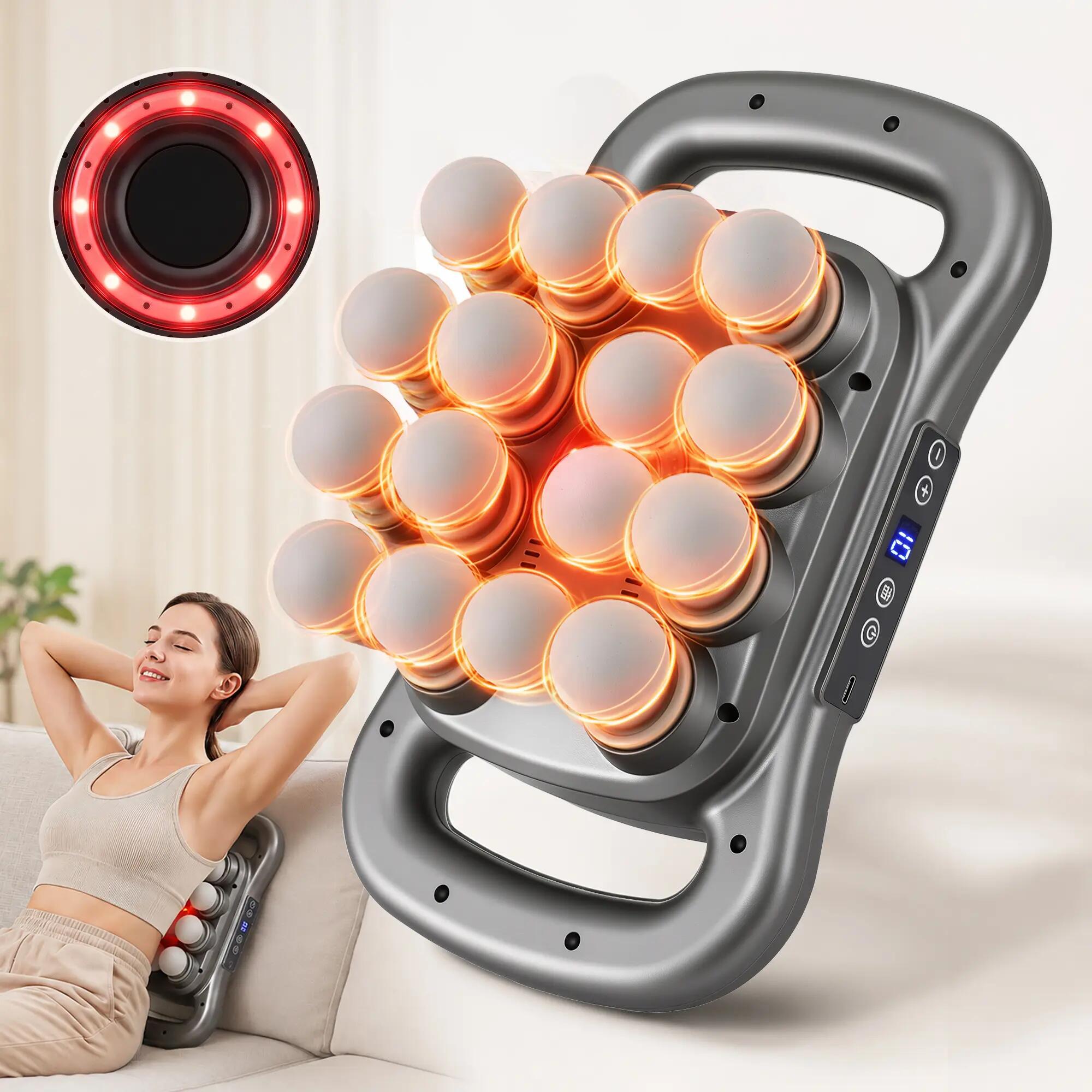 Everfit Deep Tissue Massager 16 Heads with 20 Intensities Deep Percussion Massag
