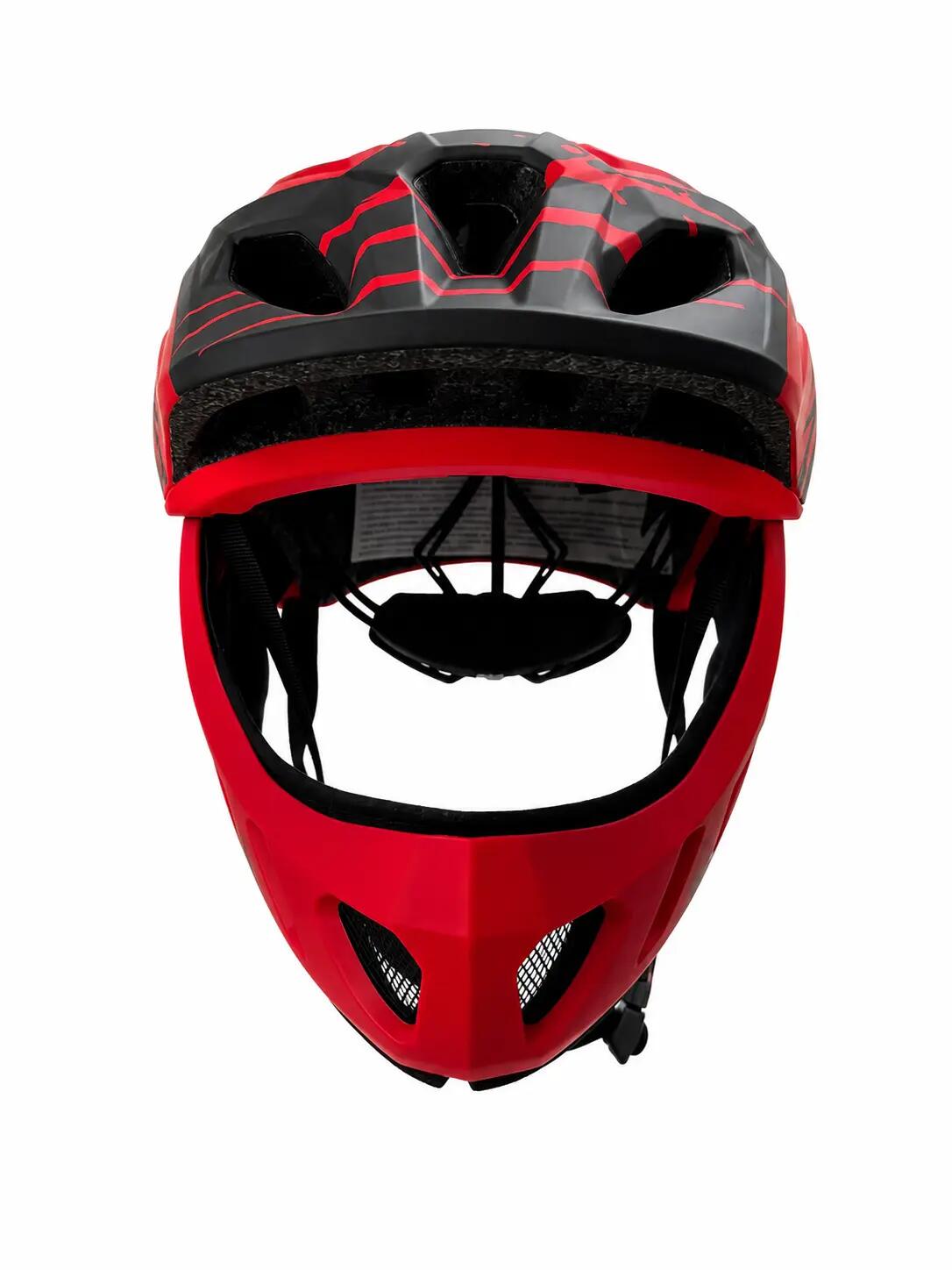 Kask rowerowy BTM-F1 FullFace S (52-56cm) czerwony 2/5