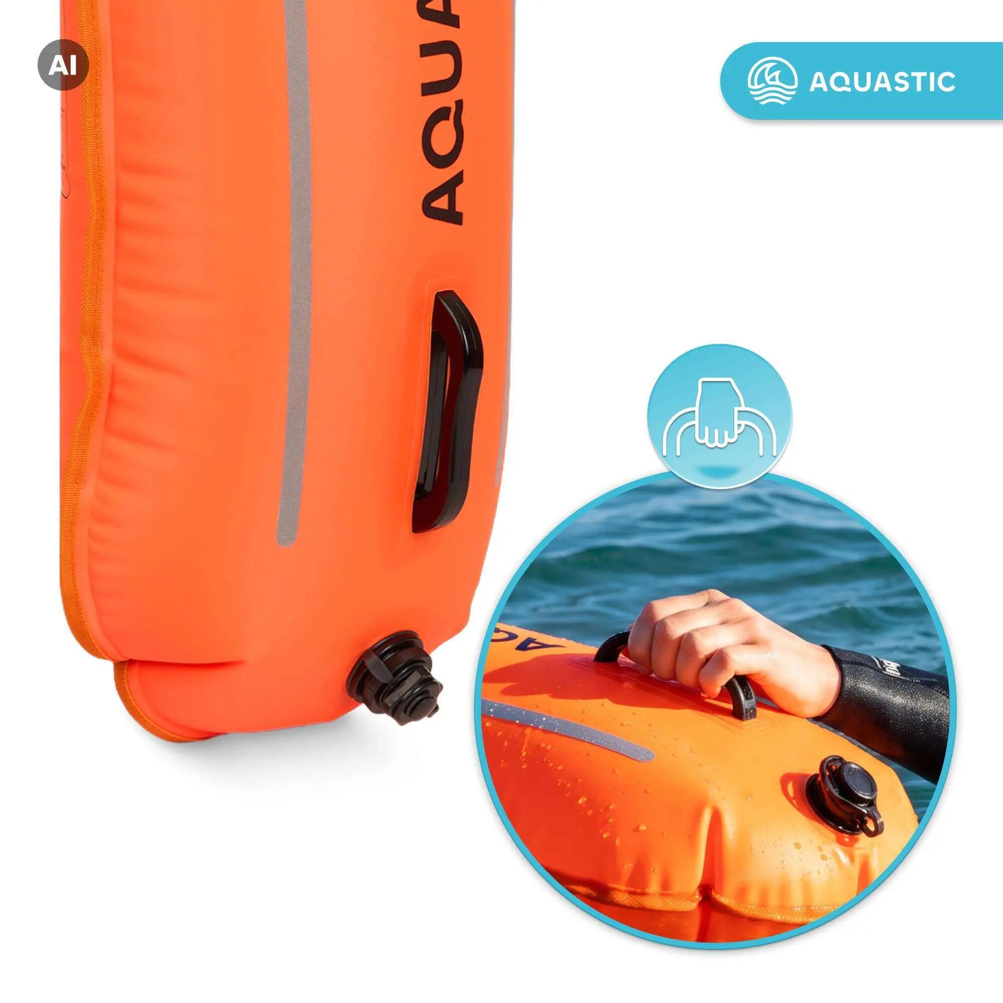 Bouée de sécurité pour la natation avec poche AQUASTIC 9/9