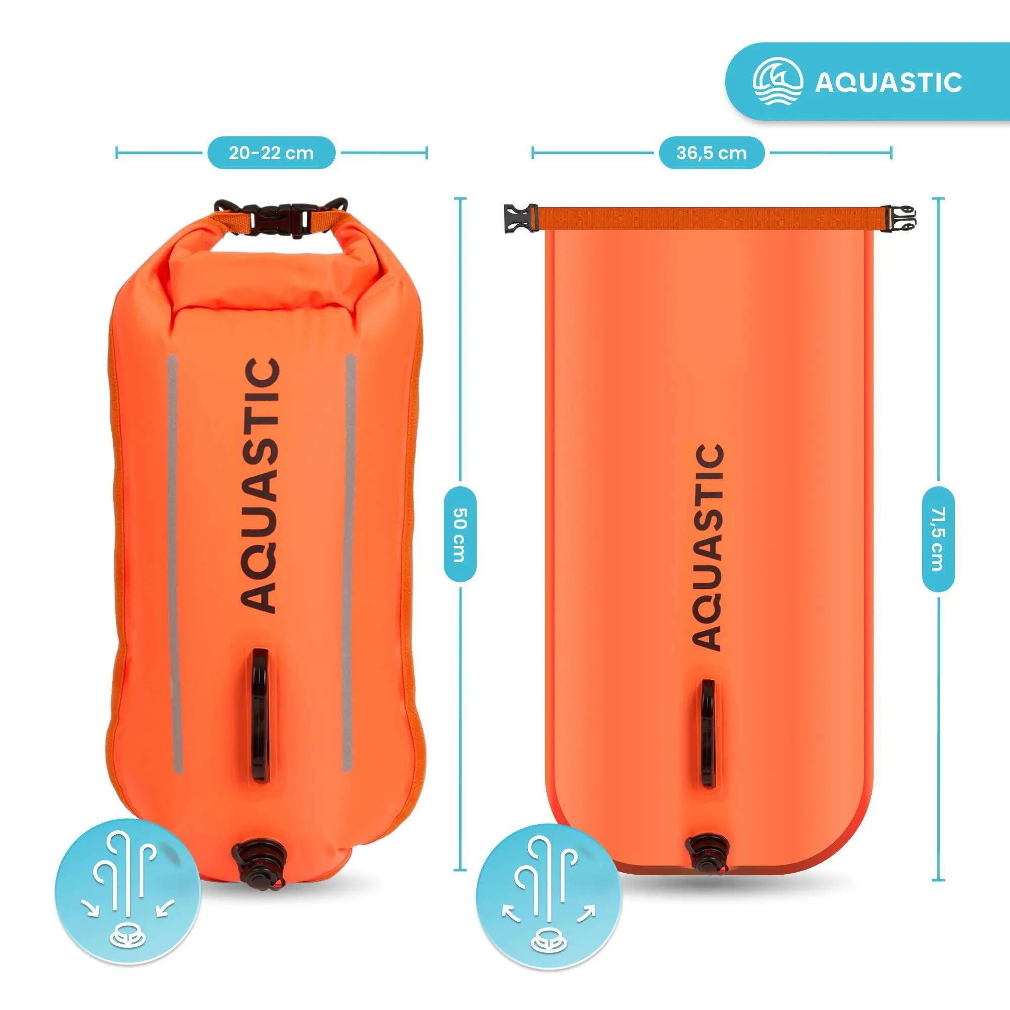 Bouée de sécurité pour la natation avec poche AQUASTIC 3/9