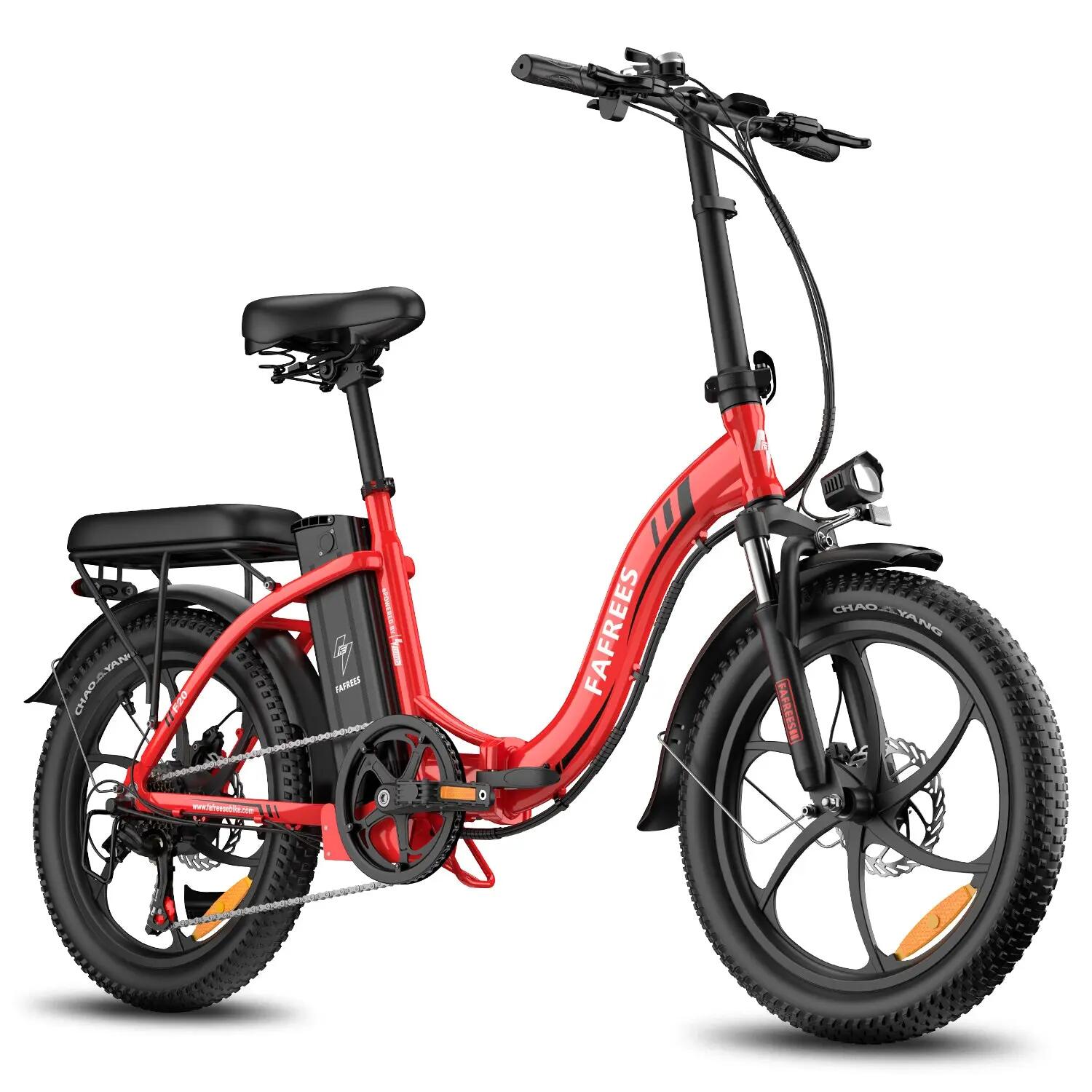 FAFREES F20 Vélo Électrique 250W 36V18Ah 20" Rouge 4/5