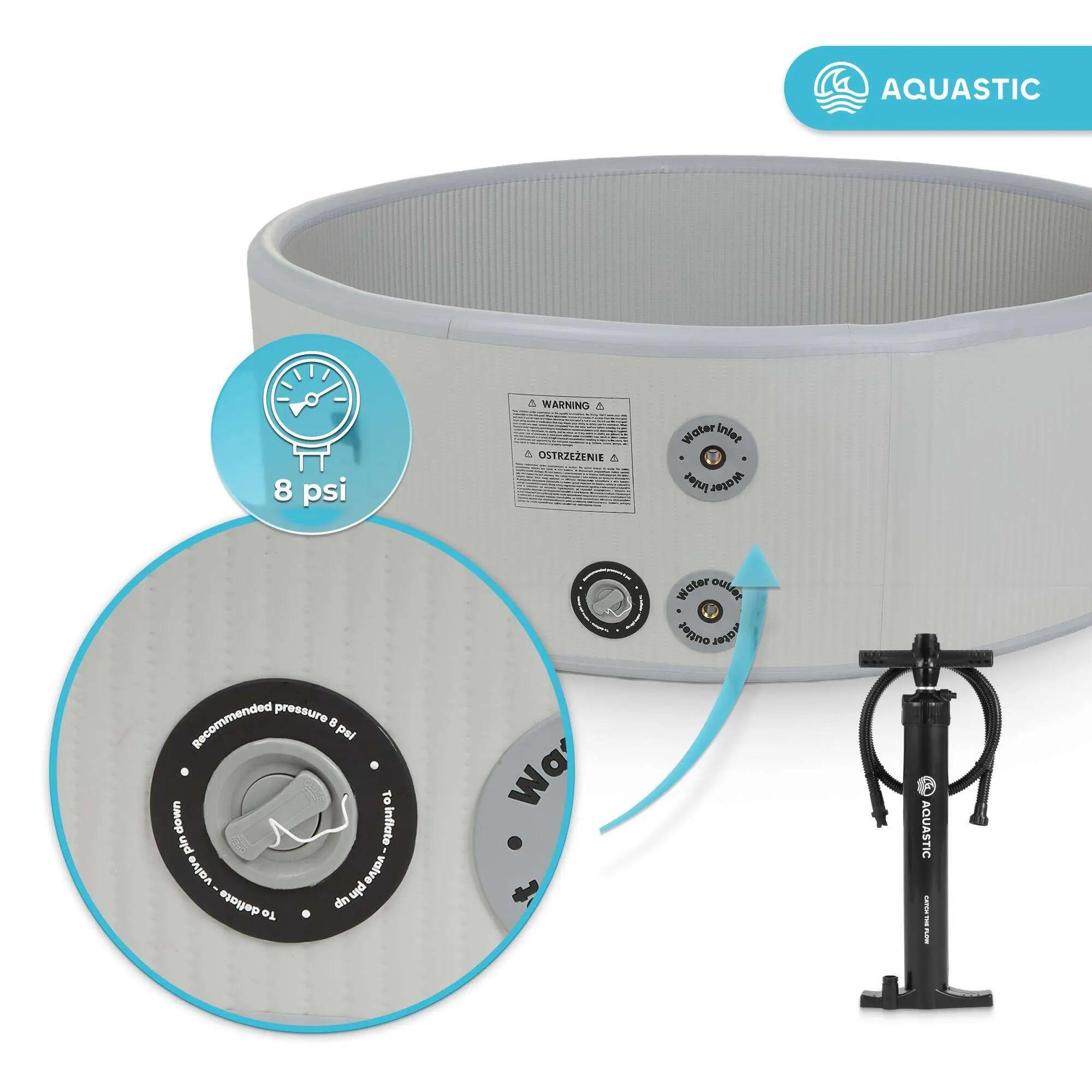 Piscine gonflable AQUASTIC ONSEN drop stitch 700 l 150 8/13