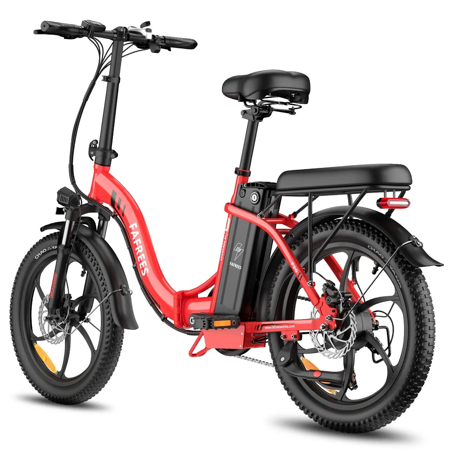 FAFREES F20 Vélo Électrique 250W 36V18Ah 20" Rouge 3/5