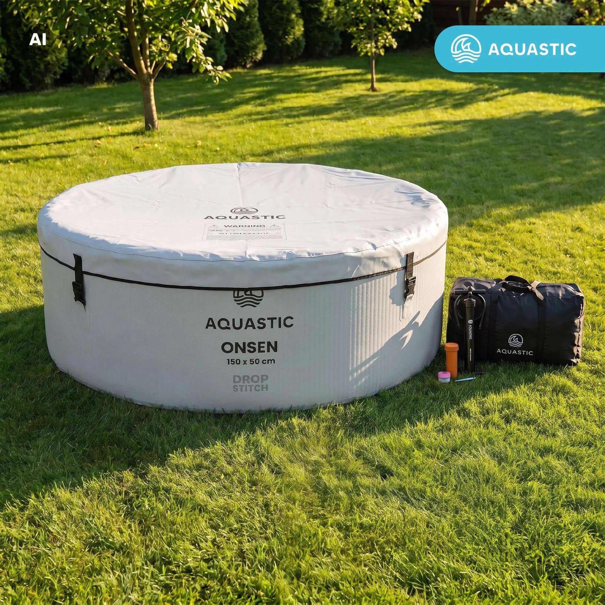 Piscine gonflable AQUASTIC ONSEN drop stitch 700 l 150 7/13