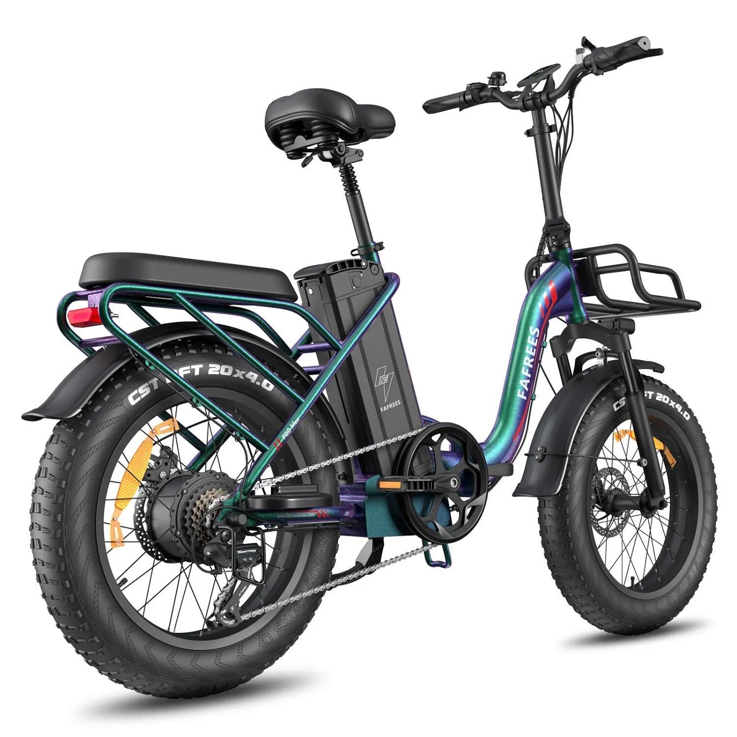 Electric Bike FAFREES F20 Max 500W 48V30AH Pneu 20" Aurora Verde 3/5