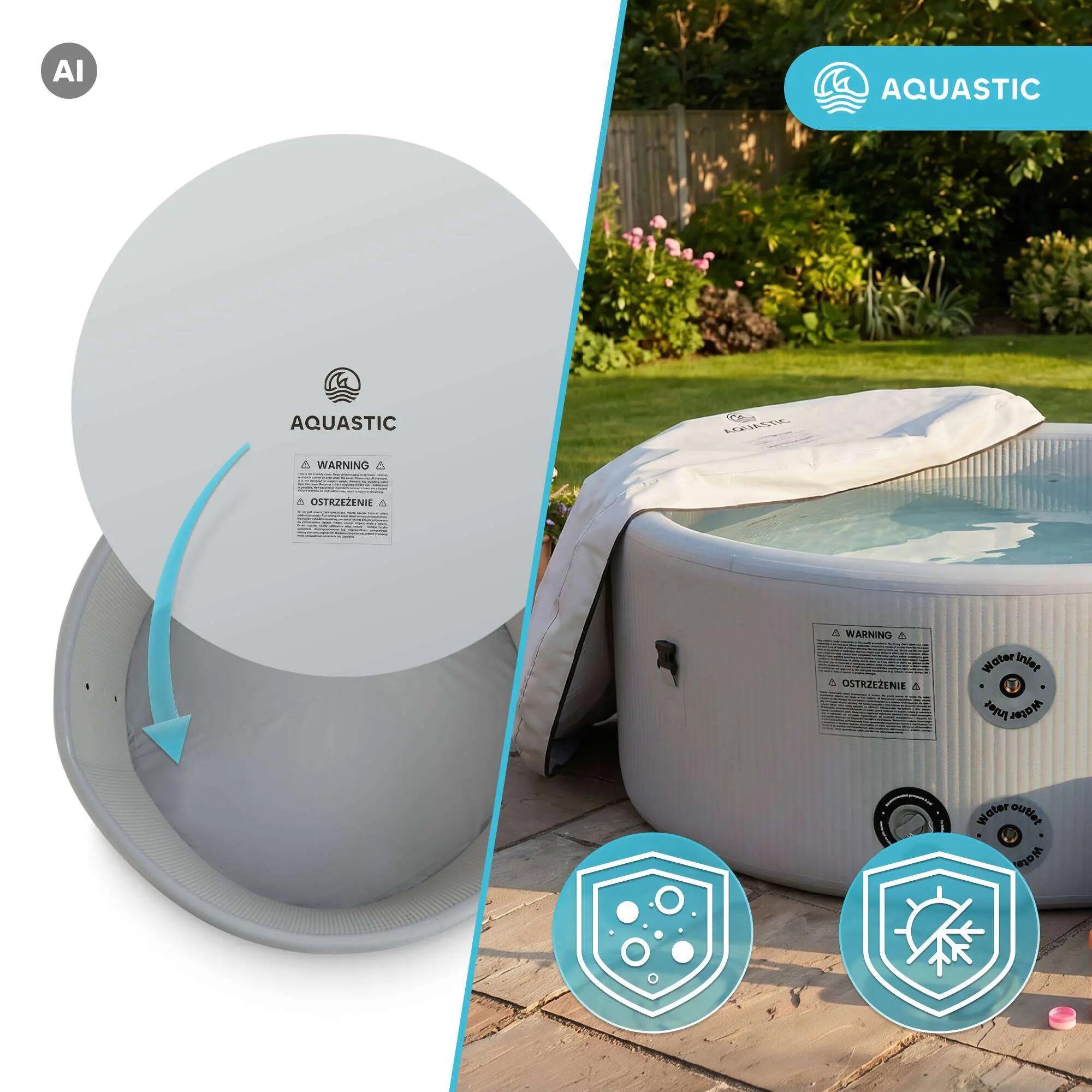 Piscine gonflable AQUASTIC ONSEN drop stitch 700 l 150 6/13