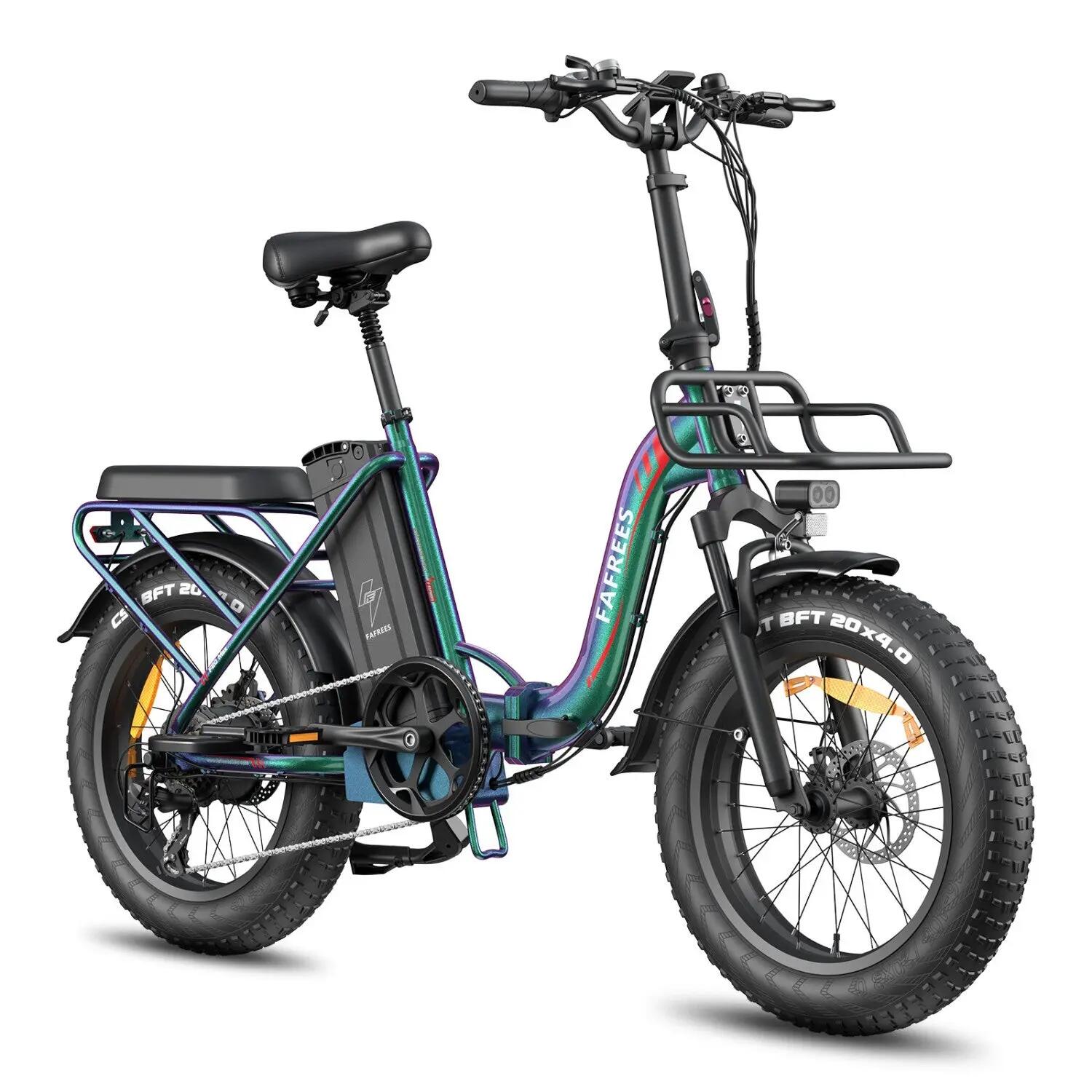 Electric Bike FAFREES F20 Max 500W 48V30AH Pneu 20" Aurora Verde 2/5