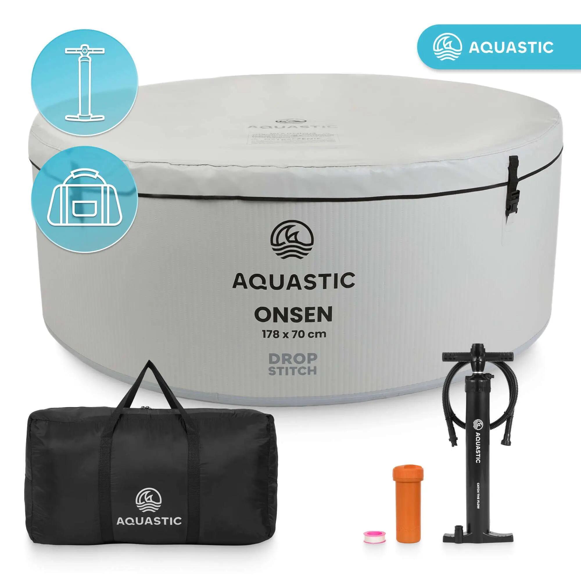 Opblaasbaar zwembad AQUASTIC ONSEN drop stitch 1200 l 178 9/13