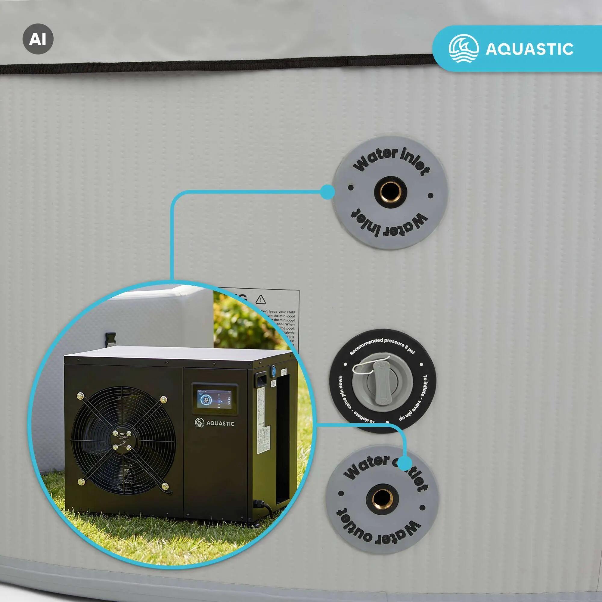 Opblaasbaar zwembad AQUASTIC ONSEN drop stitch 1200 l 178 8/13