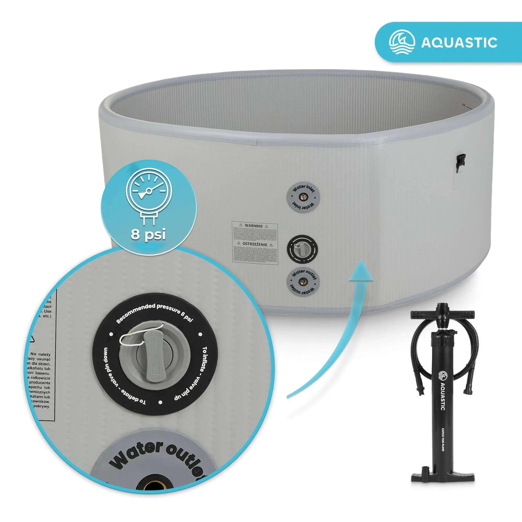 Opblaasbaar zwembad AQUASTIC ONSEN drop stitch 1200 l 178 7/13