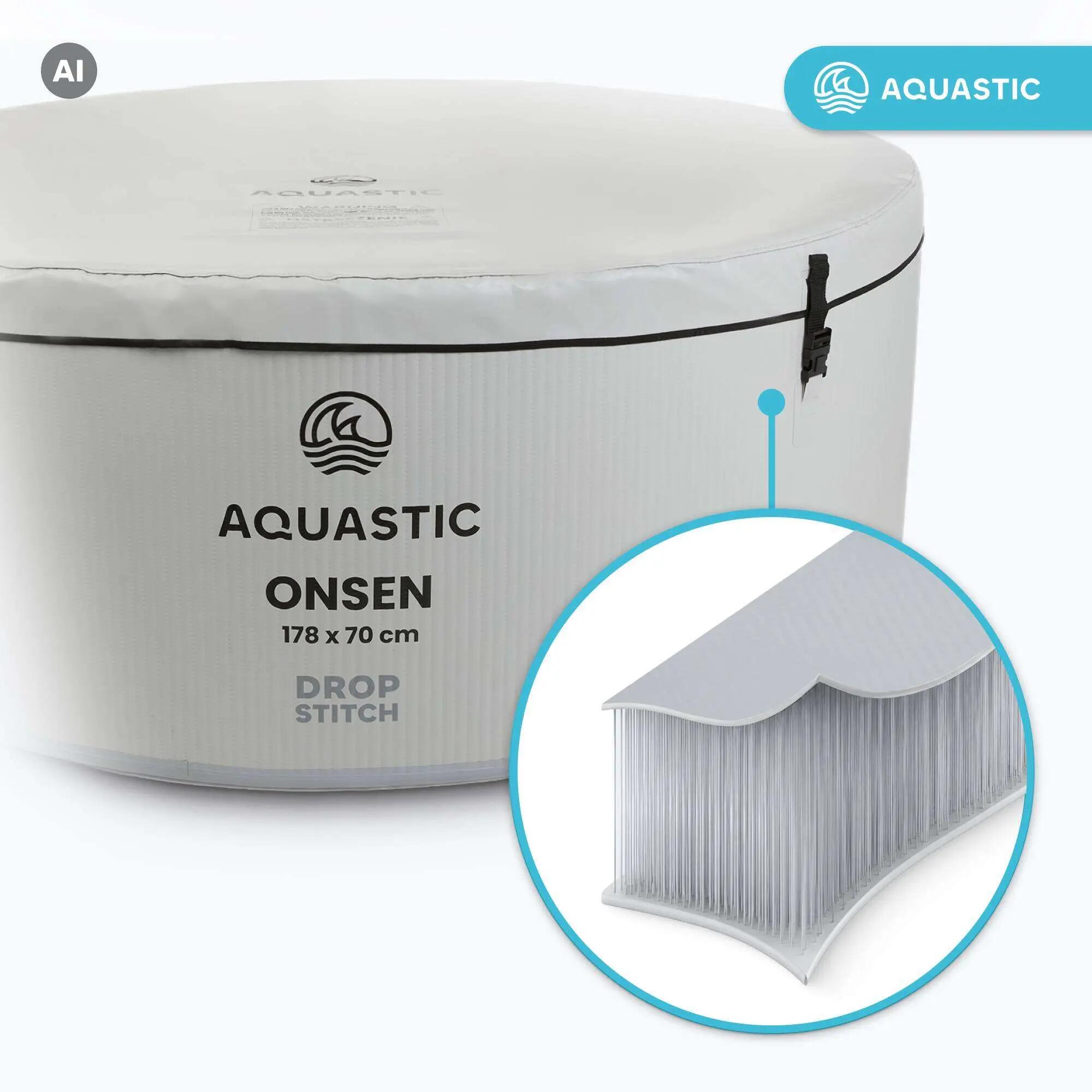 Opblaasbaar zwembad AQUASTIC ONSEN drop stitch 1200 l 178 4/13