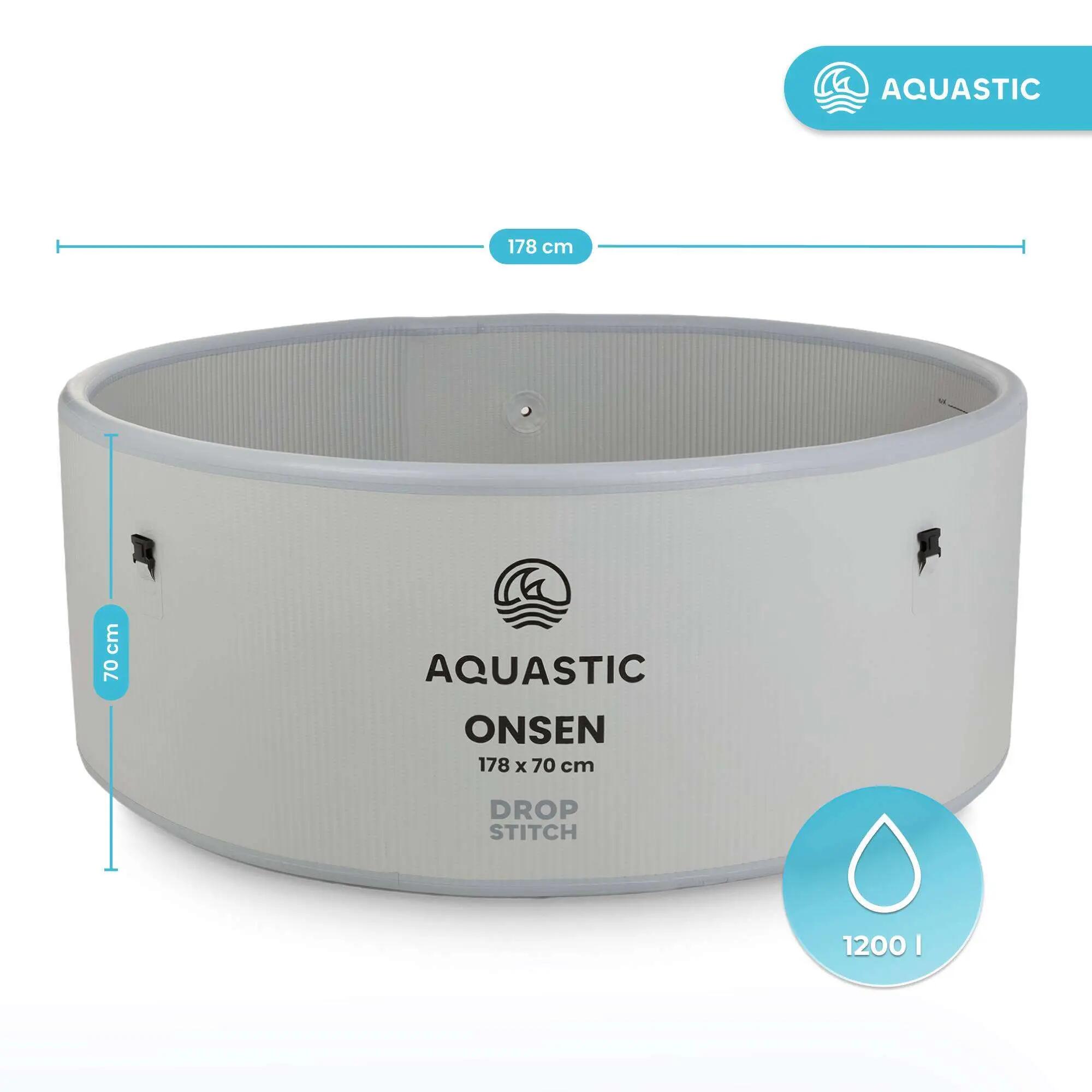 Opblaasbaar zwembad AQUASTIC ONSEN drop stitch 1200 l 178 3/13