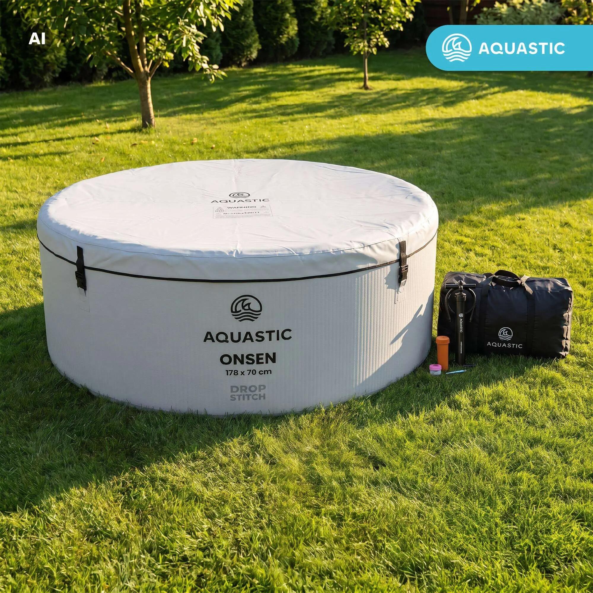 Opblaasbaar zwembad AQUASTIC ONSEN drop stitch 1200 l 178 13/13
