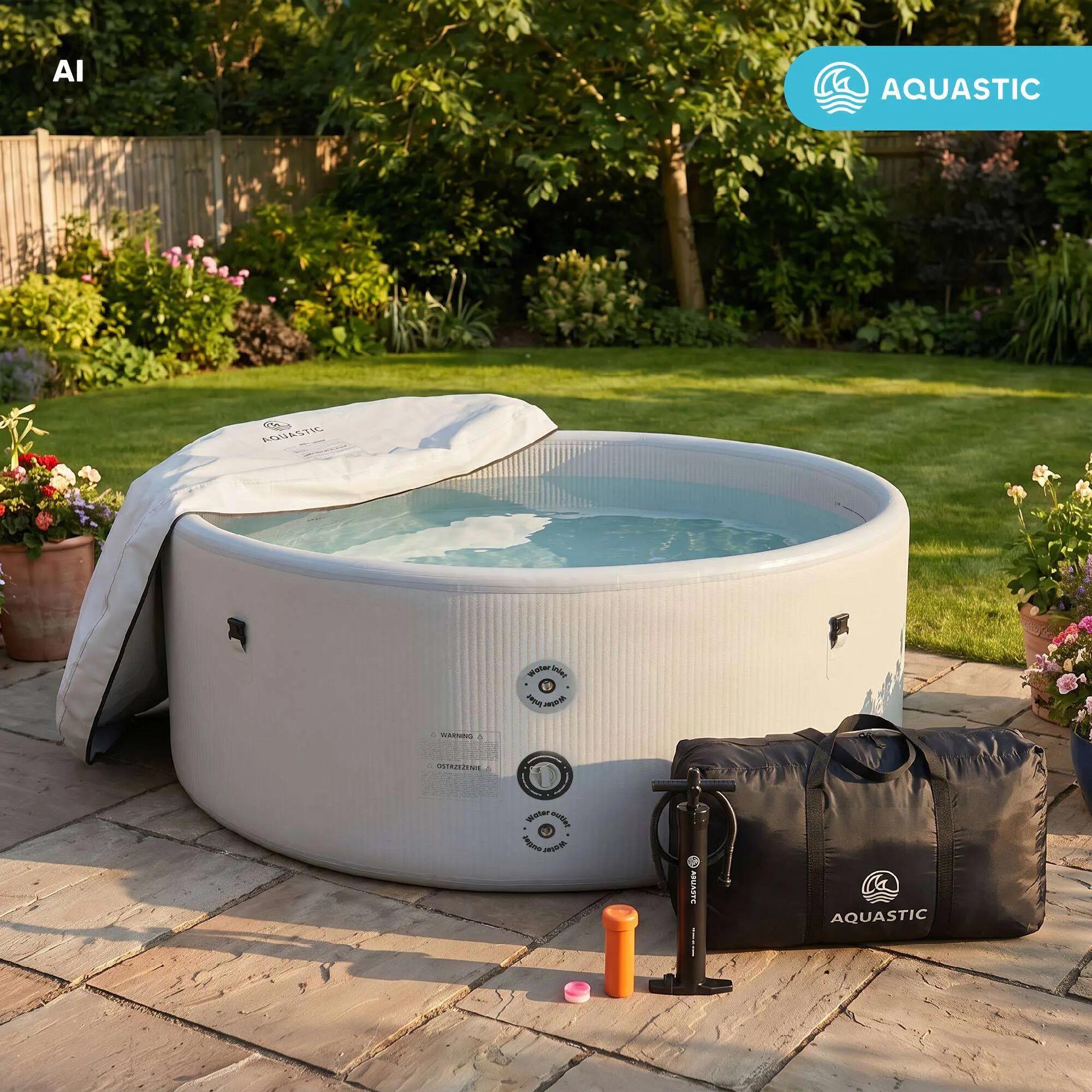 Opblaasbaar zwembad AQUASTIC ONSEN drop stitch 1200 l 178 12/13