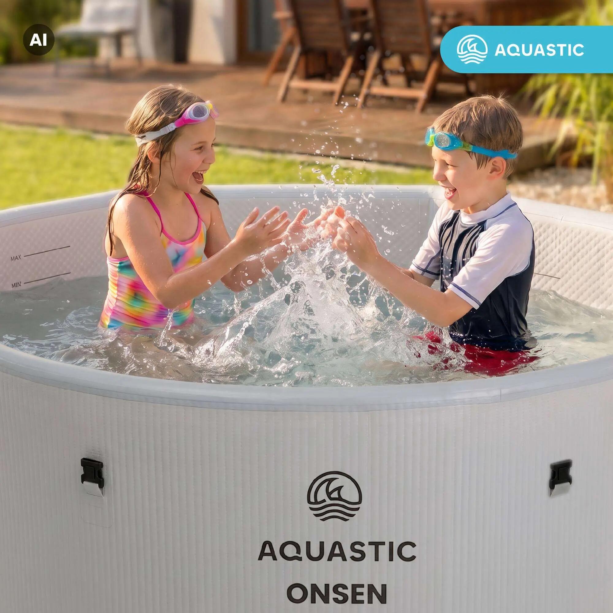 Opblaasbaar zwembad AQUASTIC ONSEN drop stitch 1200 l 178 11/13