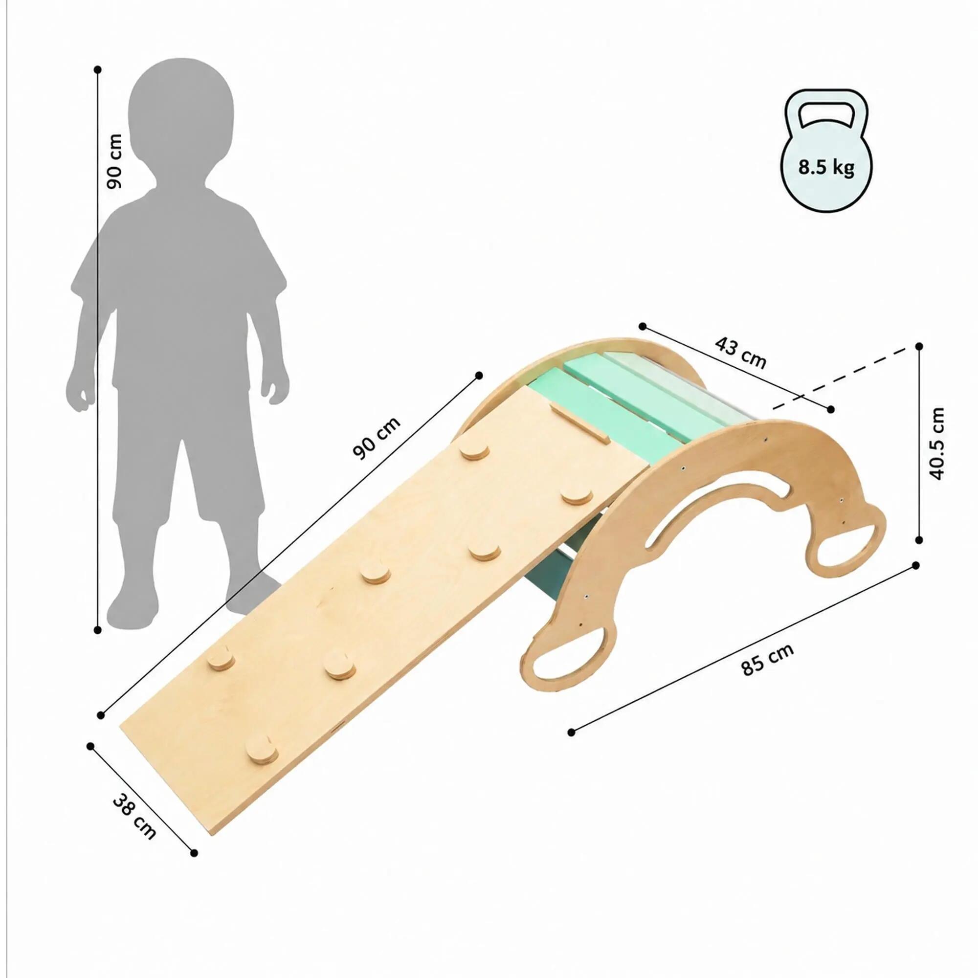 Montessori set: mátová houpačka, oboustranná deska a polštář 9/10