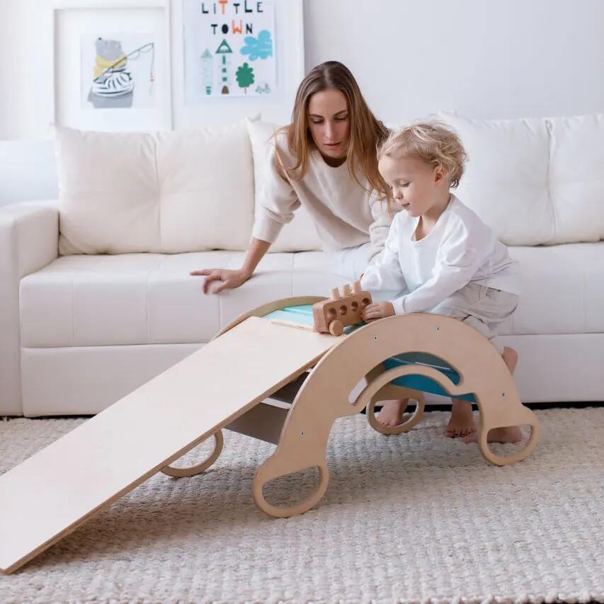 Montessori set: mátová houpačka, oboustranná deska a polštář 7/10