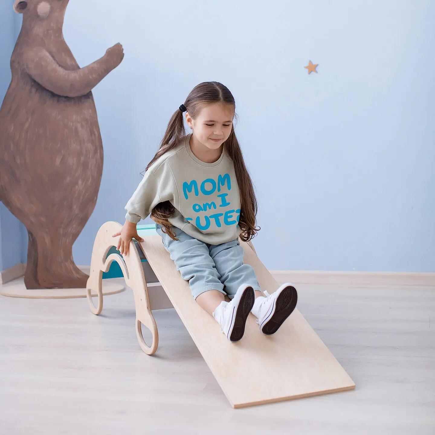 Montessori set: mátová houpačka, oboustranná deska a polštář 5/10