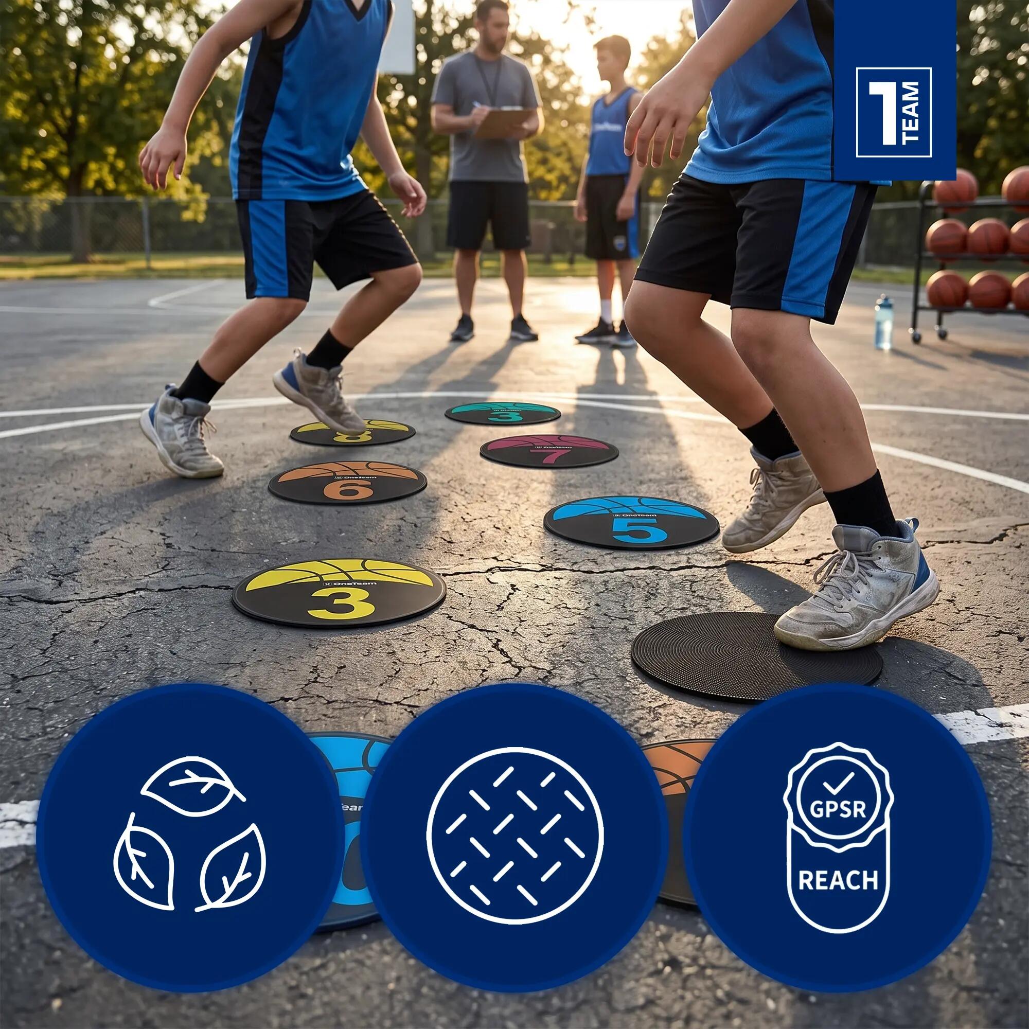 Étiquettes d'entraînement OneTeam TRF08 10 pcs. BASKET 6/6