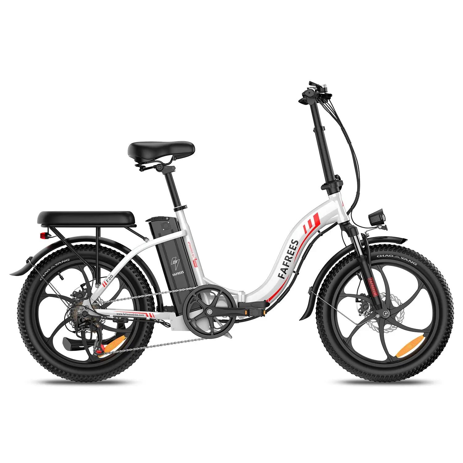FAFREES F20 Vélo Électrique 250W 36V18Ah 20" Blanc 4/5