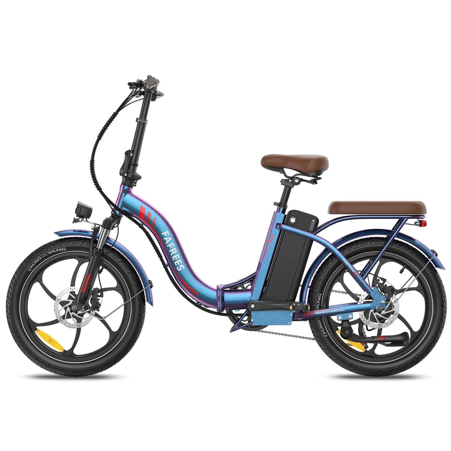 Elektrische Fiets FAFREES F20+ Pro 250W 36V25Ah 20" Aurora Blauw 4/5