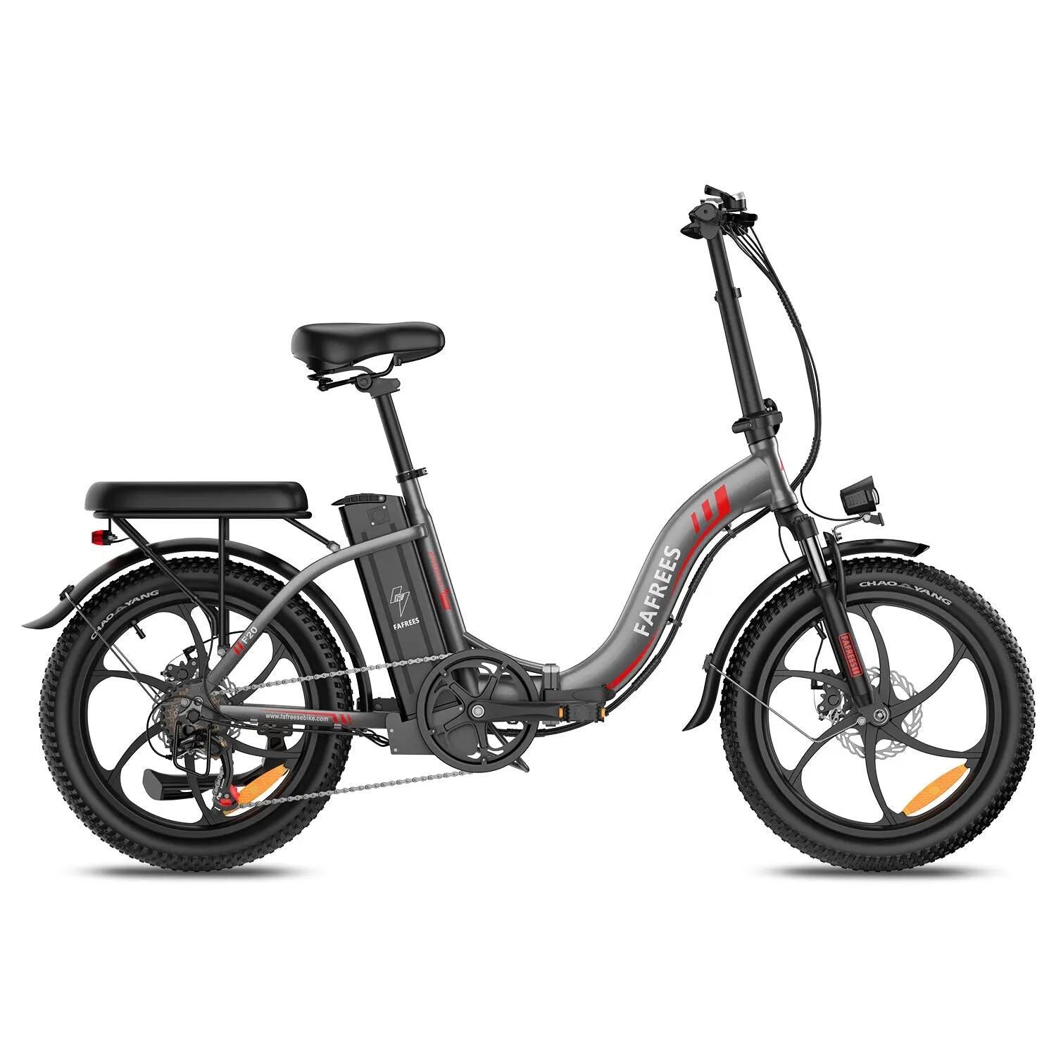 FAFREES F20 Bicicletta Elettrica 250W 36V18Ah Ruote 20" Grigio 4/5
