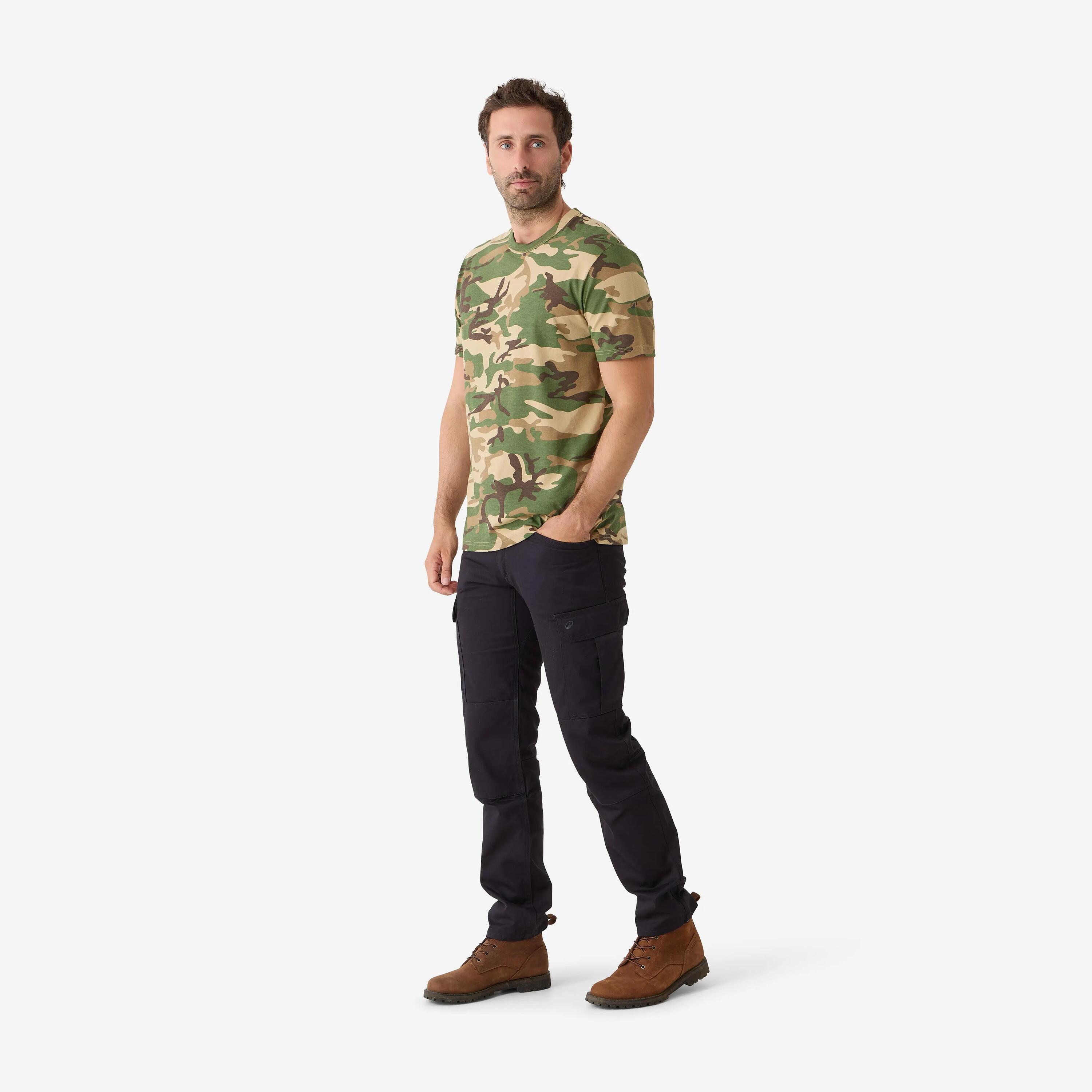 Segunda Vida - T-SHIRT RESISTENTE DE CAÇA 100 CAMUFLADO - Excelente 5/5