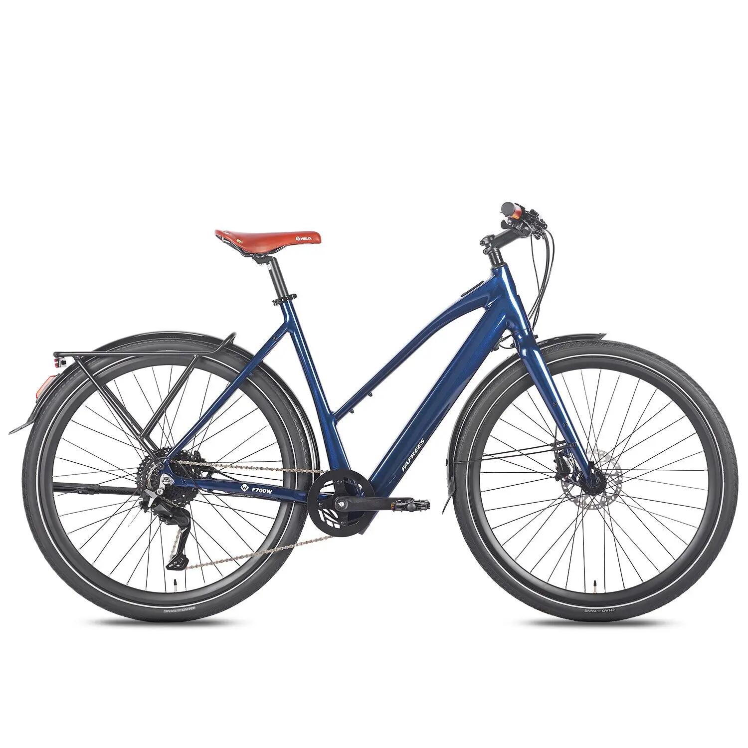 FAFREES F700W Vélo Électrique 250W 36V10AH Bleu 4/5