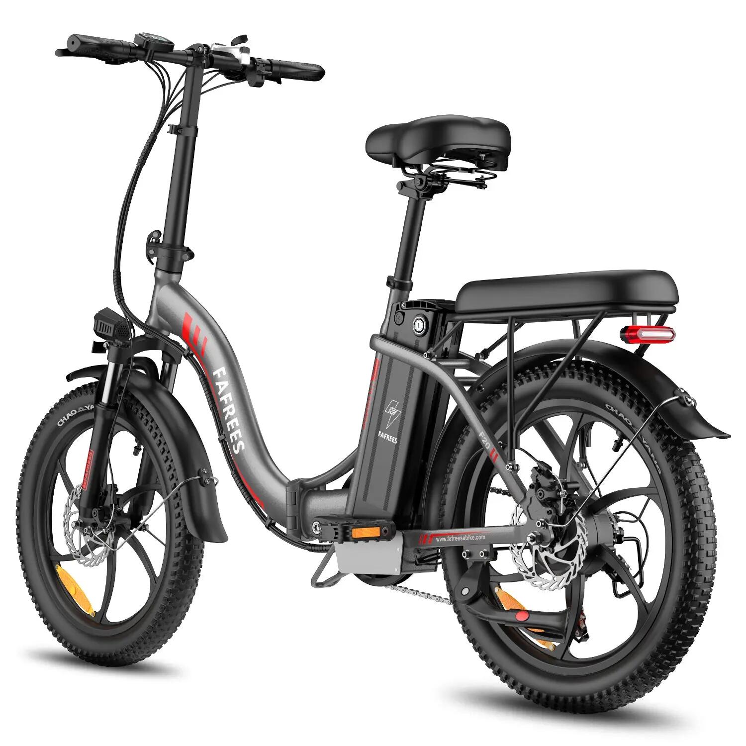 FAFREES F20 Bicicletta Elettrica 250W 36V18Ah Ruote 20" Grigio 3/5