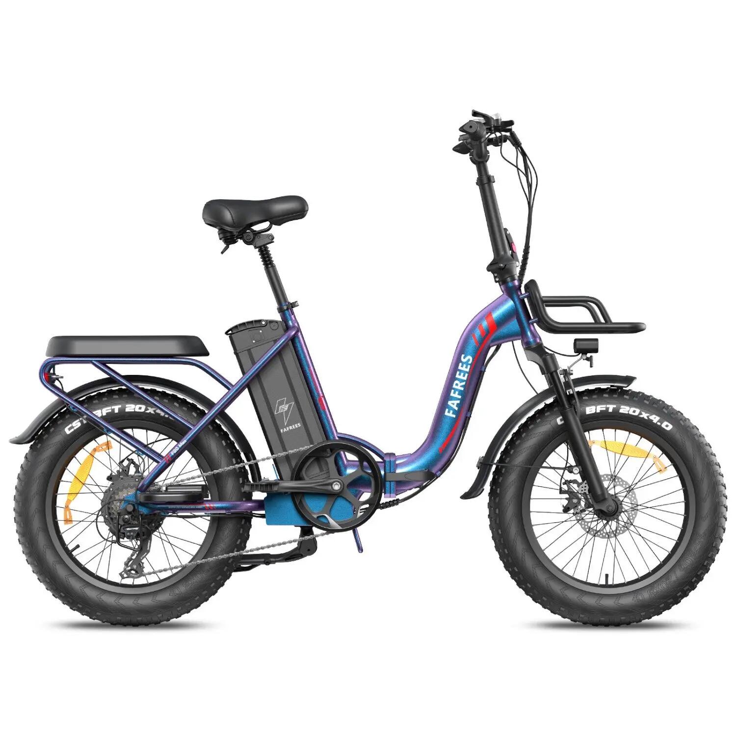 Electric Bike FAFREES F20 Max 500W 48V30AH 20" Aurora Blu 3/5