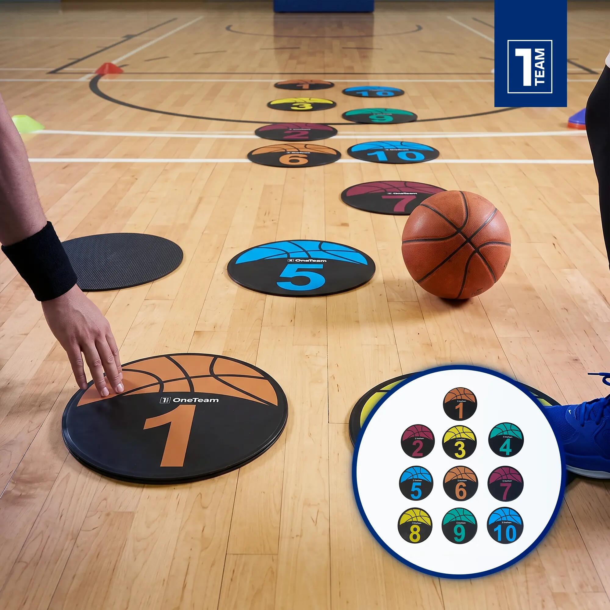 Étiquettes d'entraînement OneTeam TRF08 10 pcs. BASKET 4/6