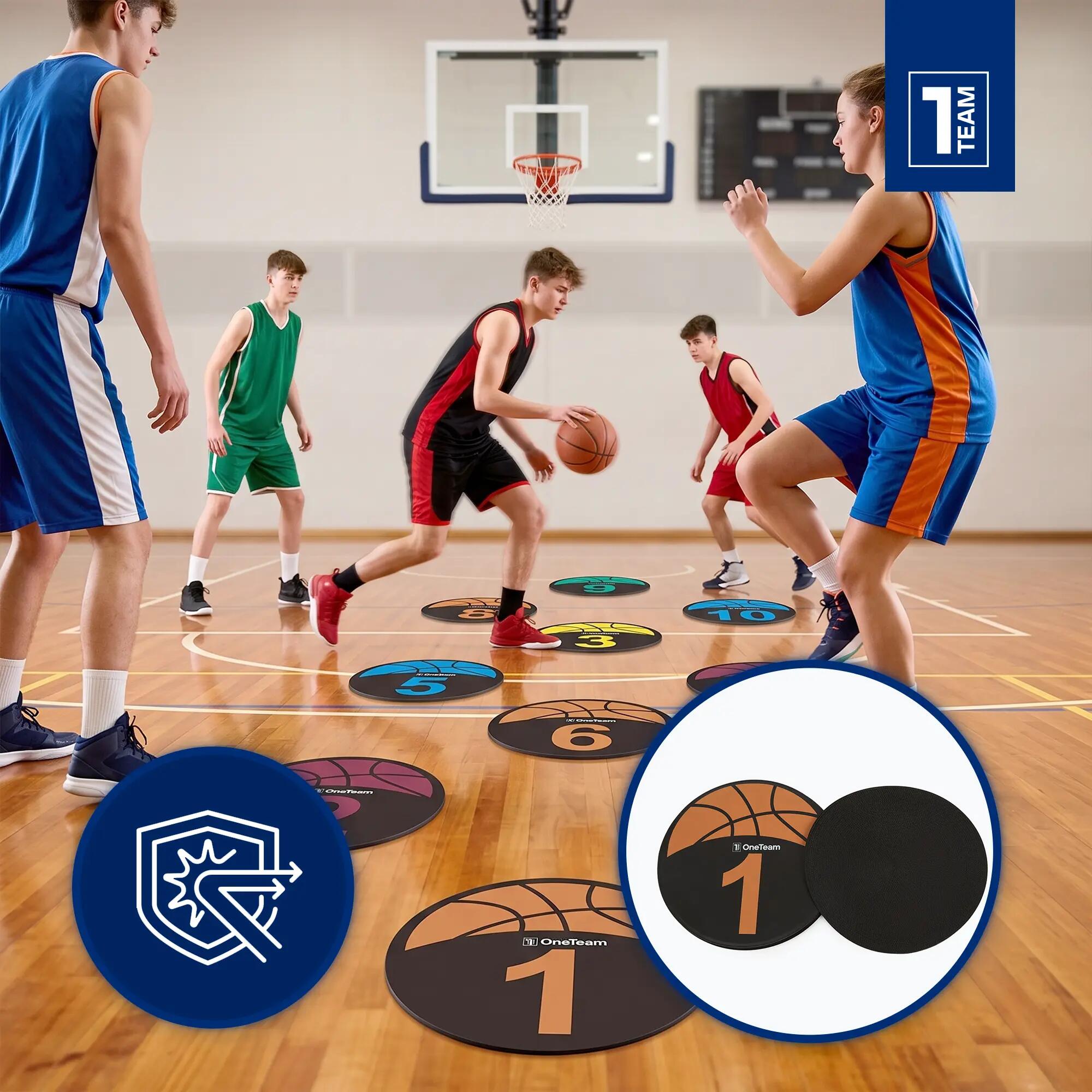 Étiquettes d'entraînement OneTeam TRF08 10 pcs. BASKET 3/6