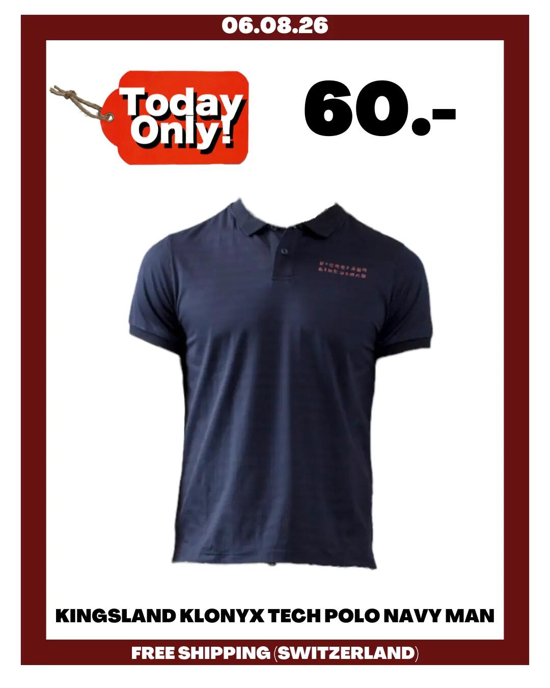 Polo technique Kingsland Klonyx marine homme 1/2