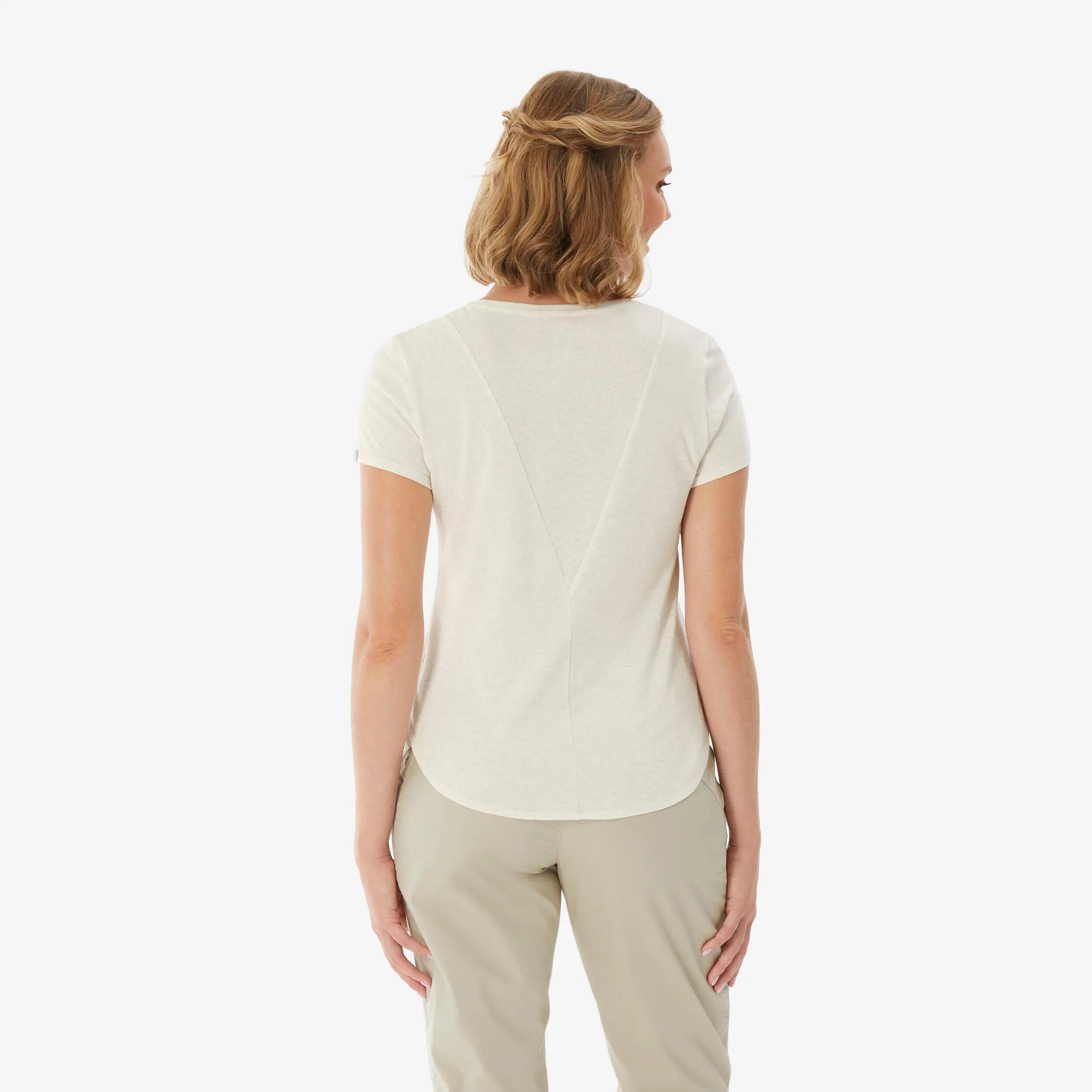 Segunda Vida - T-shirt de caminhada mulher, NH500 branco - Excelente 3/5