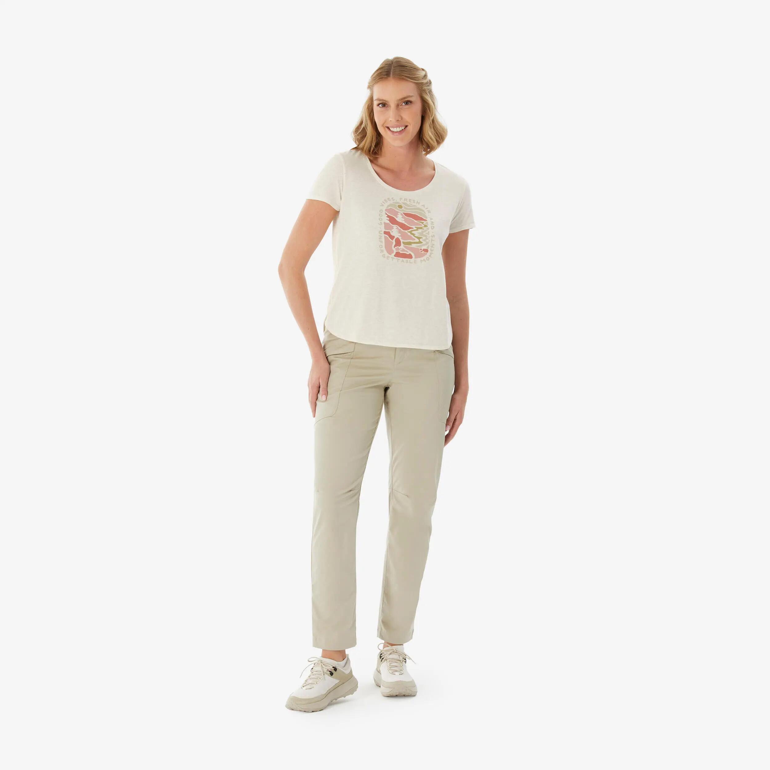 Segunda Vida - T-shirt de caminhada mulher, NH500 branco - Excelente 2/5
