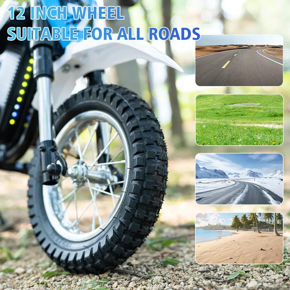 Elektromotorrad Kinder EV12M PRO-12 Zoll-Bluetooth-LED-Federung-18km Reichweite 7/12