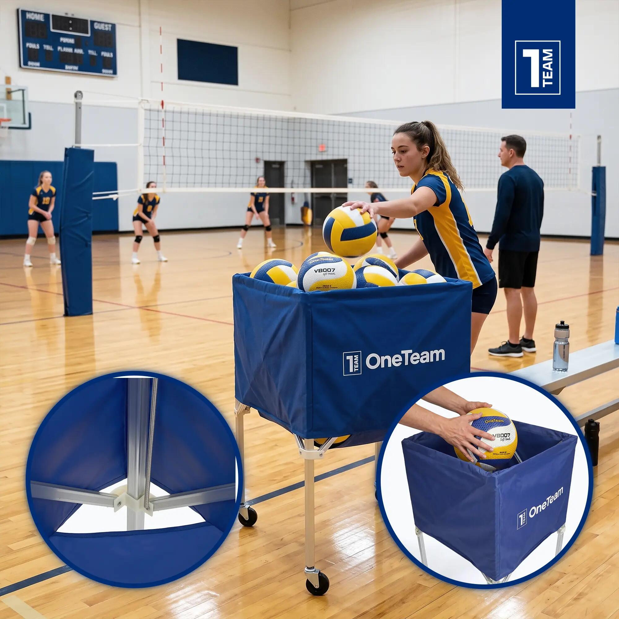 Voetbalwagen voor volleybalballen OneTeam Nest 7/7