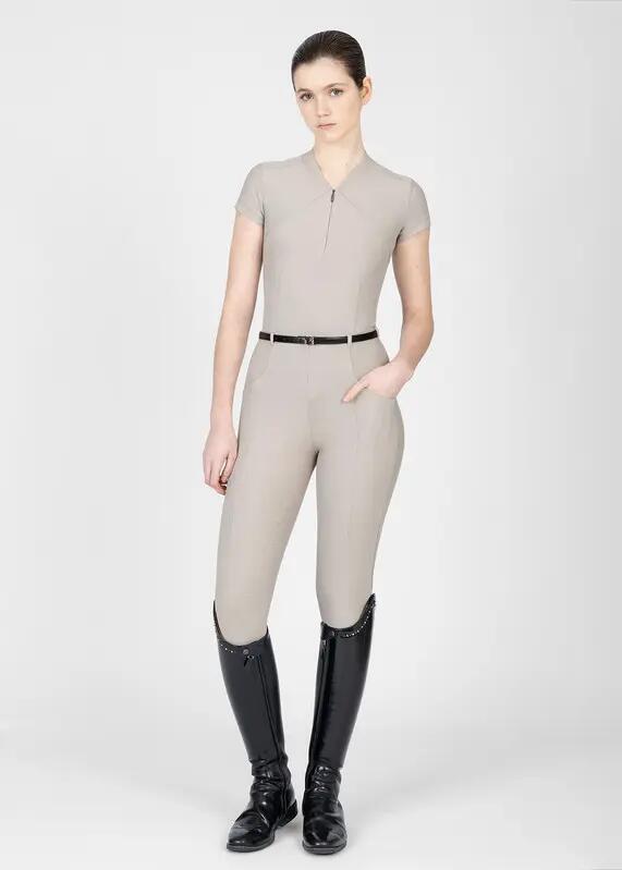 Leggings Pantalón Mujer Equitación Maximilian Velya Full Grip Topo Suave 6/7