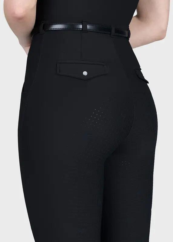 Leggings Pantalón Mujer Equitación Maximilian Velya Full Grip Negro 5/7