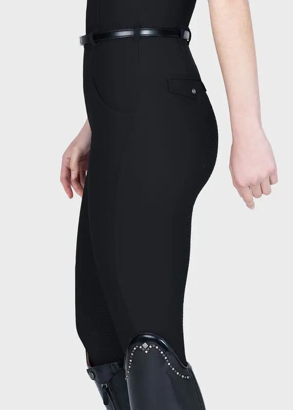 Leggings Pantalón Mujer Equitación Maximilian Velya Full Grip Negro 2/7