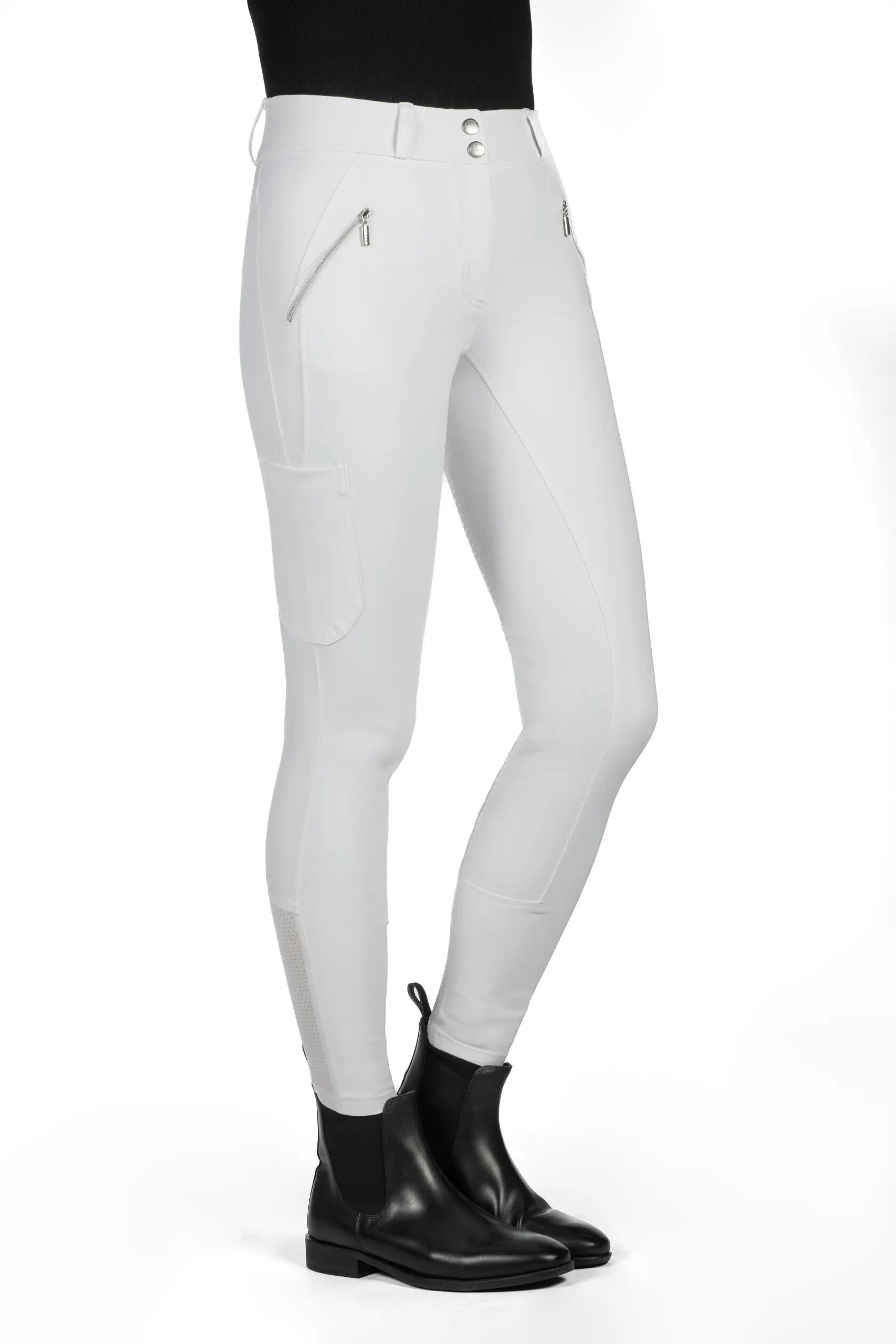 Pantaloni da competizione full grip da donna HKM Lia High Waist 2/6